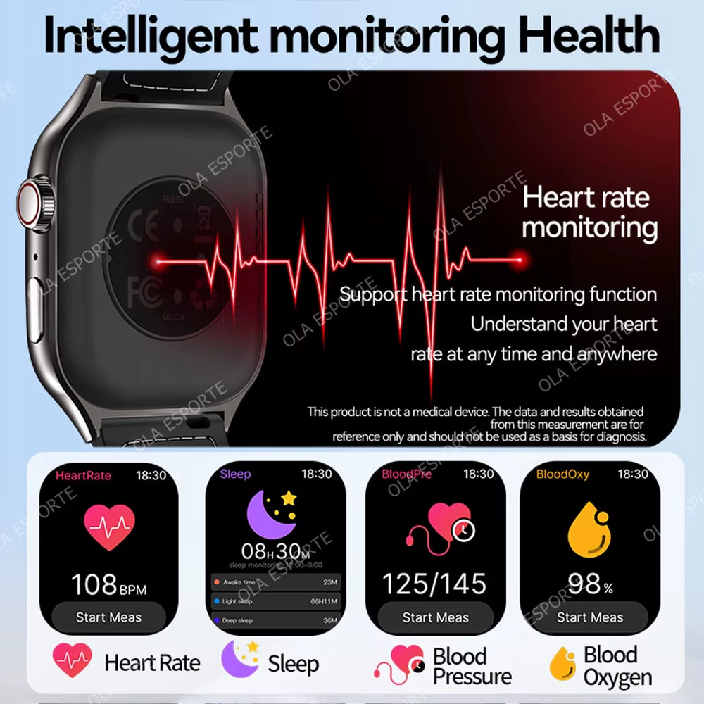Bluetooth Smart Watch for Men with ECG/PPG Health Monitor and Curved Screen