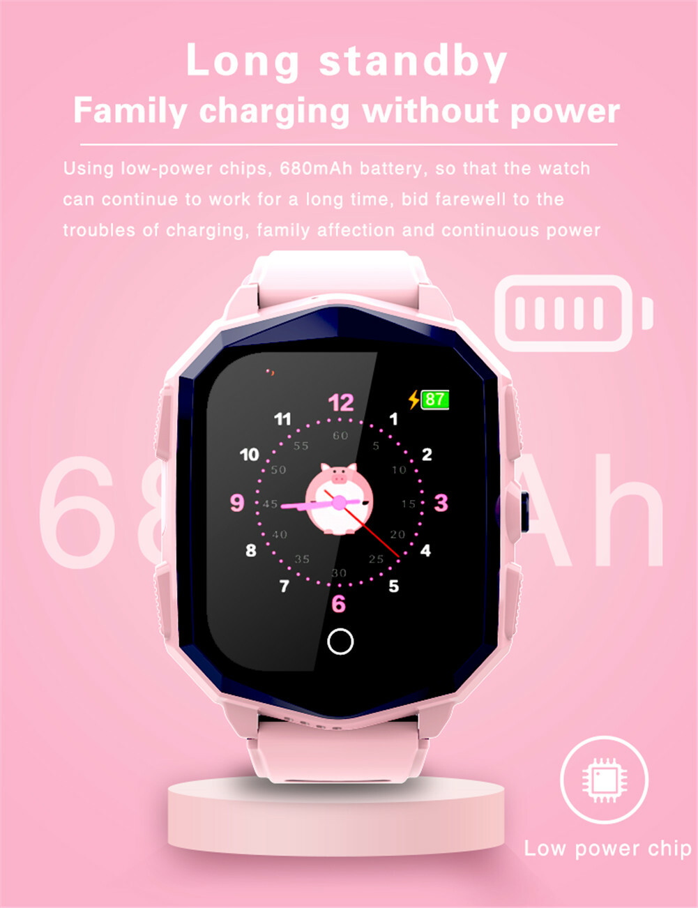 Kids Smart Watch for Boys Girl 4G Smartwatch Anti-Lost Tracker Camera Voice Chat
