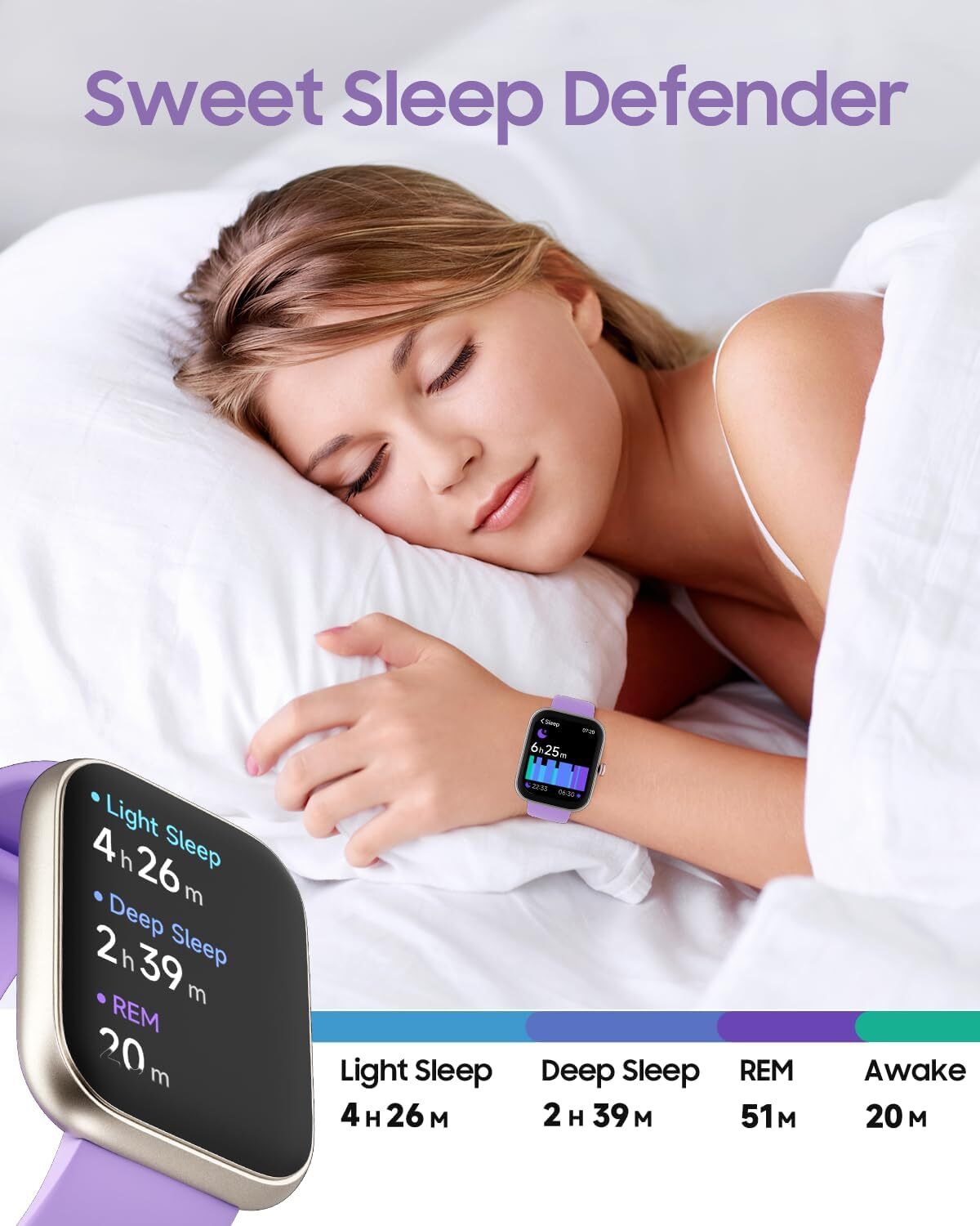 Smart Watch Men Women Fitness Tracker Heart Rate Watches for Android iOS iPhone