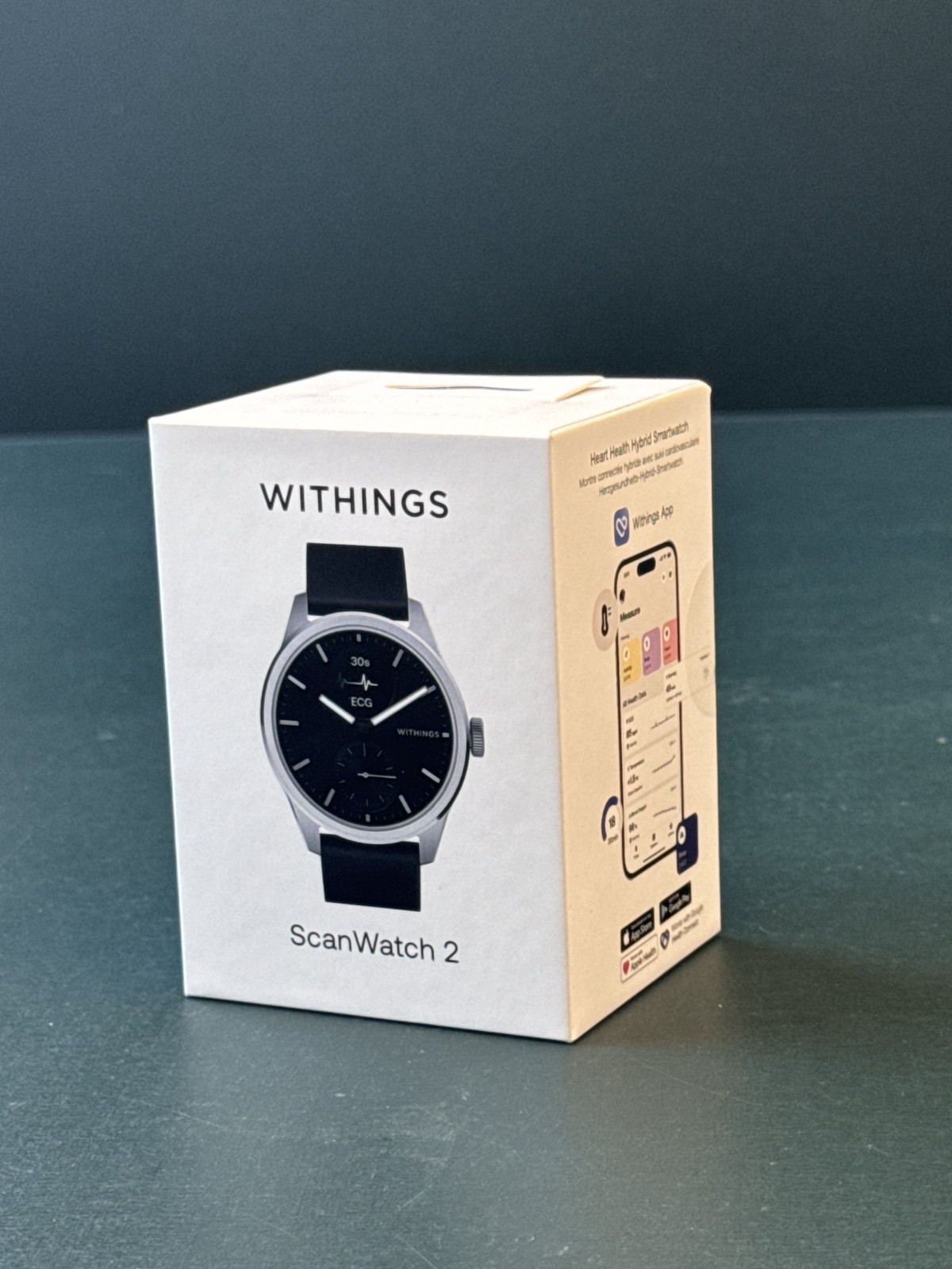 Withings ScanWatch 2 Hybrid Smartwatch 42mm Black Band Fitness Tracker NEW