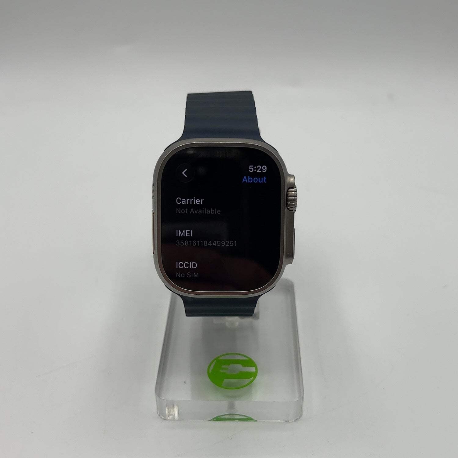 Unlocked Apple Watch Ultra 2 49MM Natural Titanium Anchor Blue Sport Band