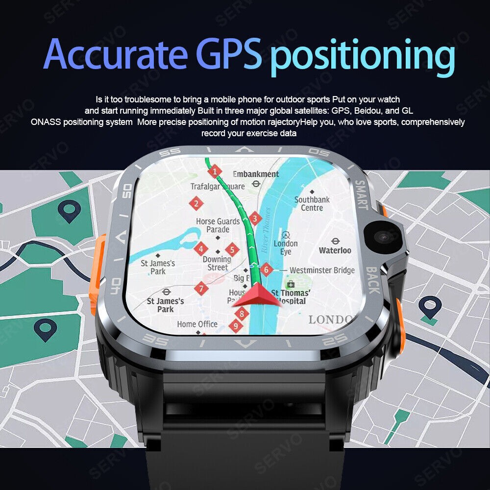 2.03″ Larger Screen 4G Smart Watch PGD 6GB+128GB Heart Rate Monitor Dual New