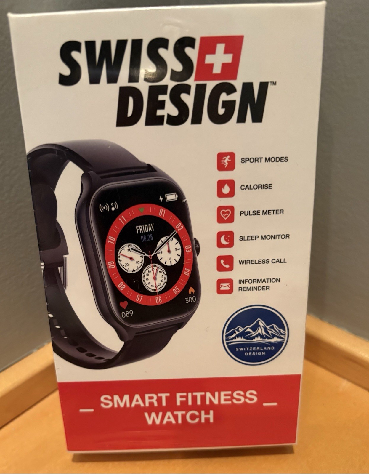 Swiss Design Smart Fitness Watch New Bluetooth Heart Rate Sleep Monitor
