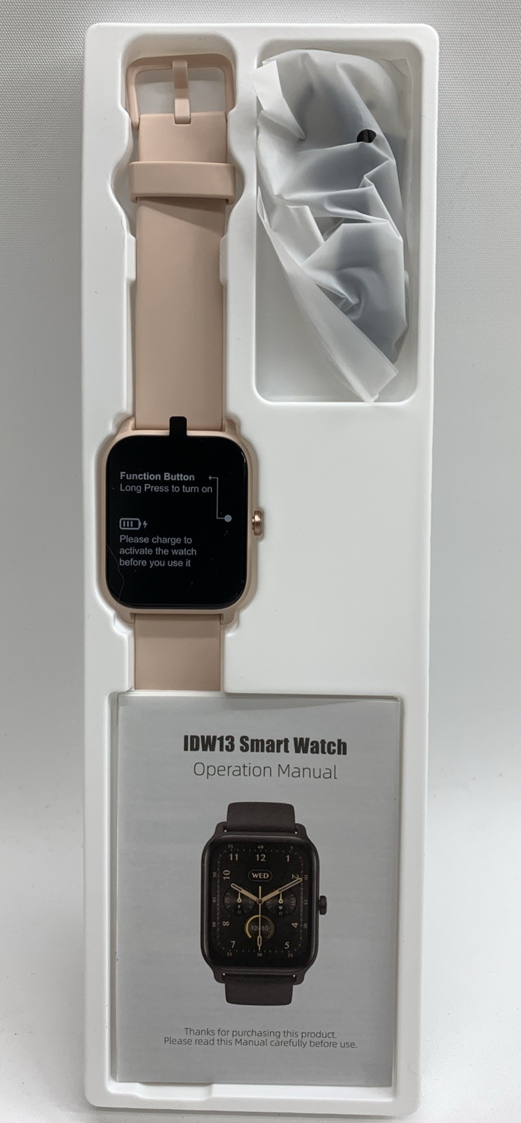 IDW13 Smart Wrist Watch, Answer/Dial Call & Alexa Built-in, 1.8″ Screen Rose