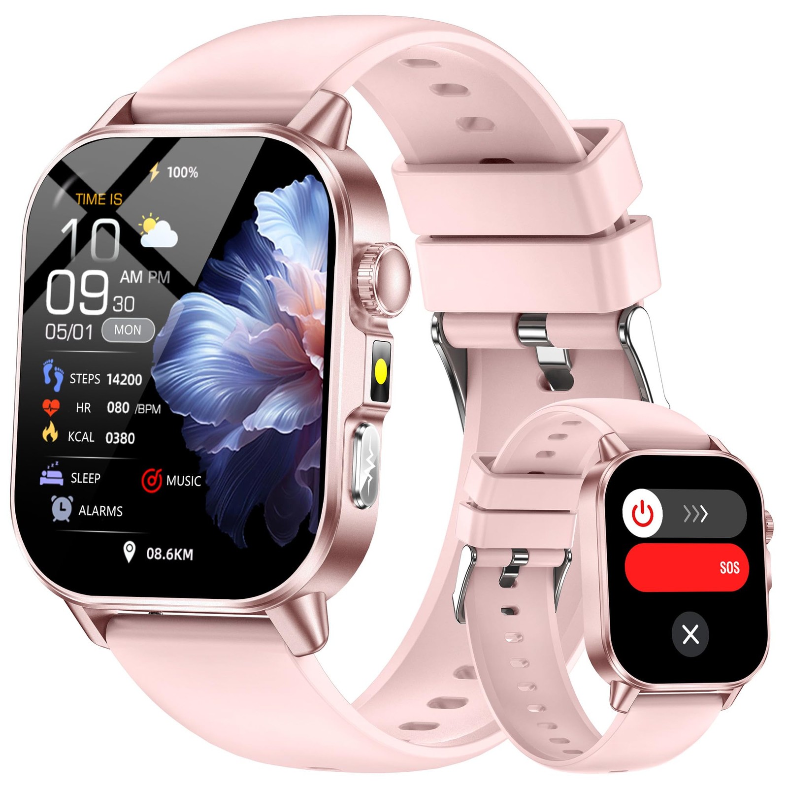 Yowow Bit Smart Watch For Men Women 2.0 Hd Display Blood Pressure Oxygen Heart