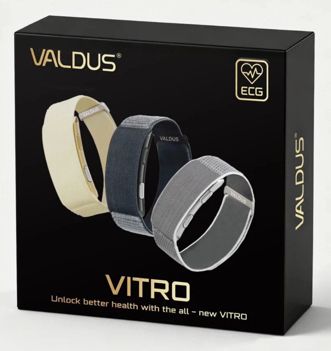 VALDUS VITRO Smartwatch Health Monitor – ECG Heart Rate BP SpO2 Fitness Watch