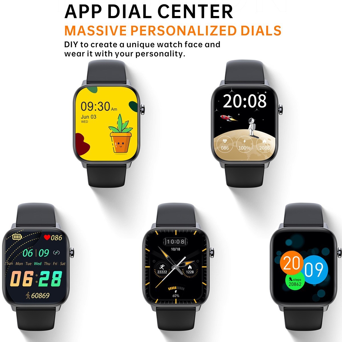 Smart Watch Touch Screen Heart Rate Blood Oxygen Monitor Bluetooth Call Watch