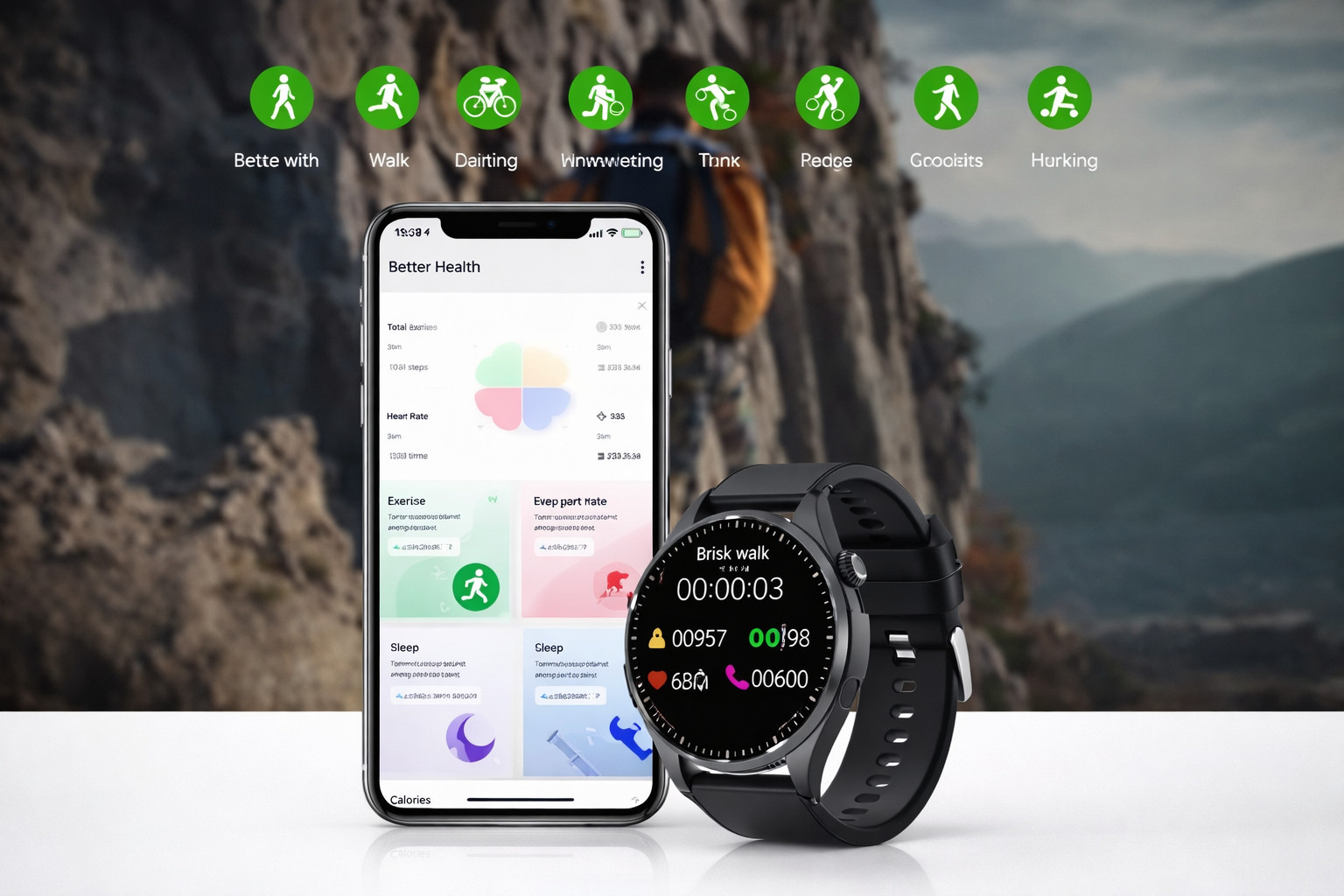 LEMFO Smart Watches For Men Women 1.5″ 360*360 HD Screen 330mAh Battery Heart