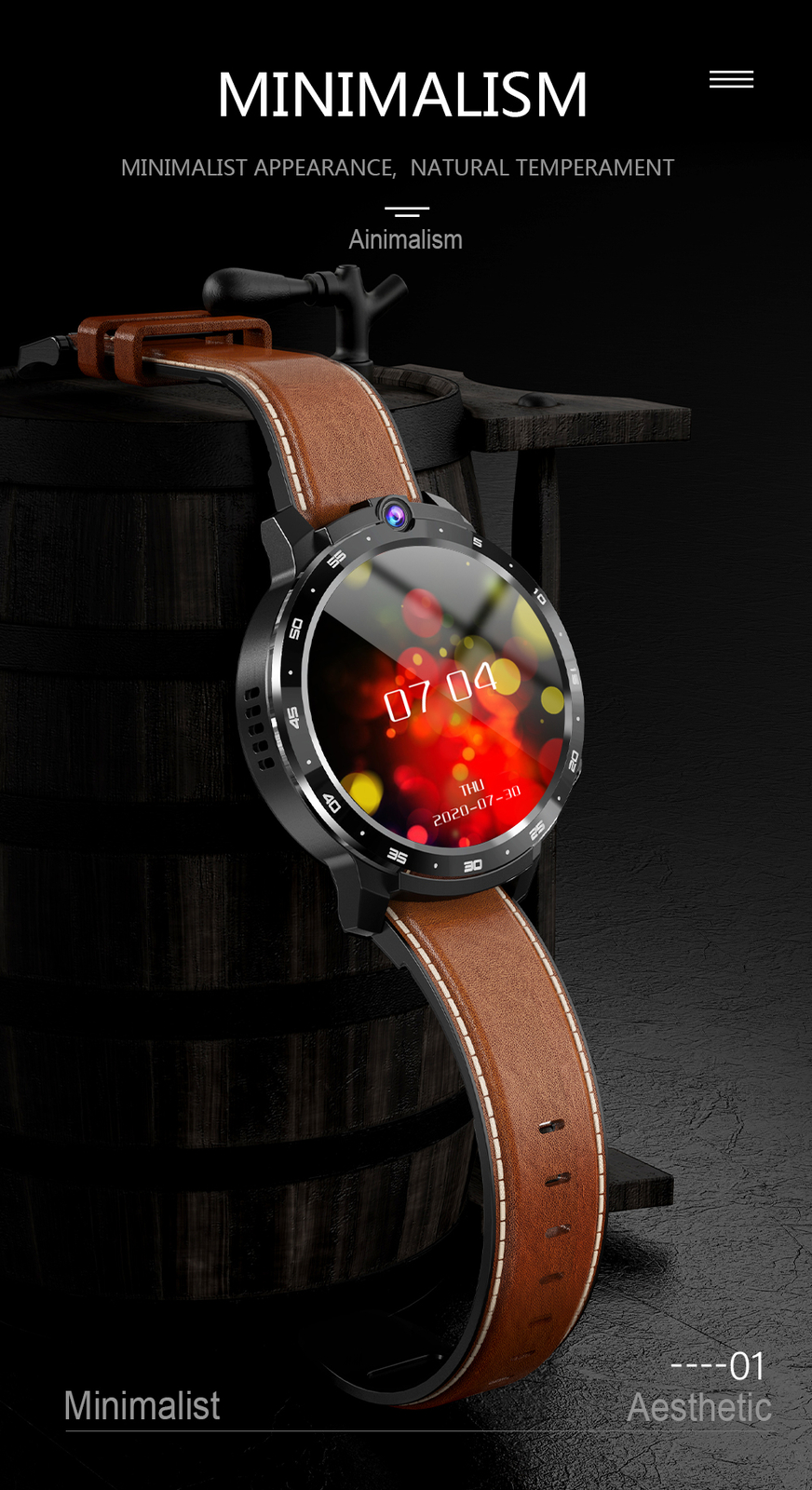 4G Unlocked Smartwatch waterproof Phone HD Camera and large battery smartwatch