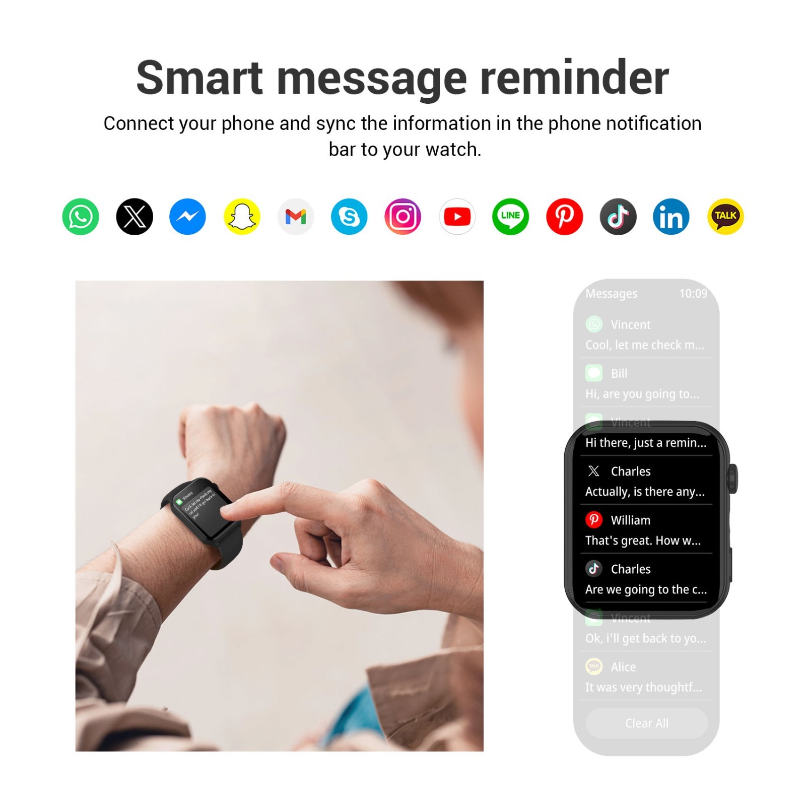 2026 Smart Watch For Men/Women, Waterproof Smartwatch Bluetooth iPhone Samsung