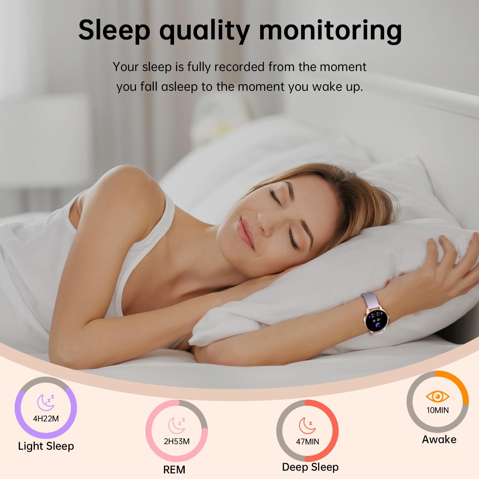 for (Answer/Make Calls), 1.27″ HD Screen Fitness Tracker with Heart Rate/Slee…