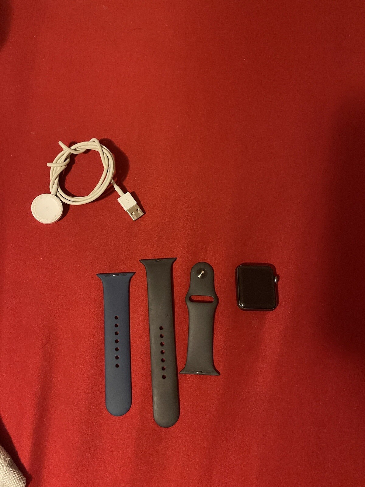 Apple MTF32LLA Watch Series 3gps 42 Mm Space Gray Aluminum With Black