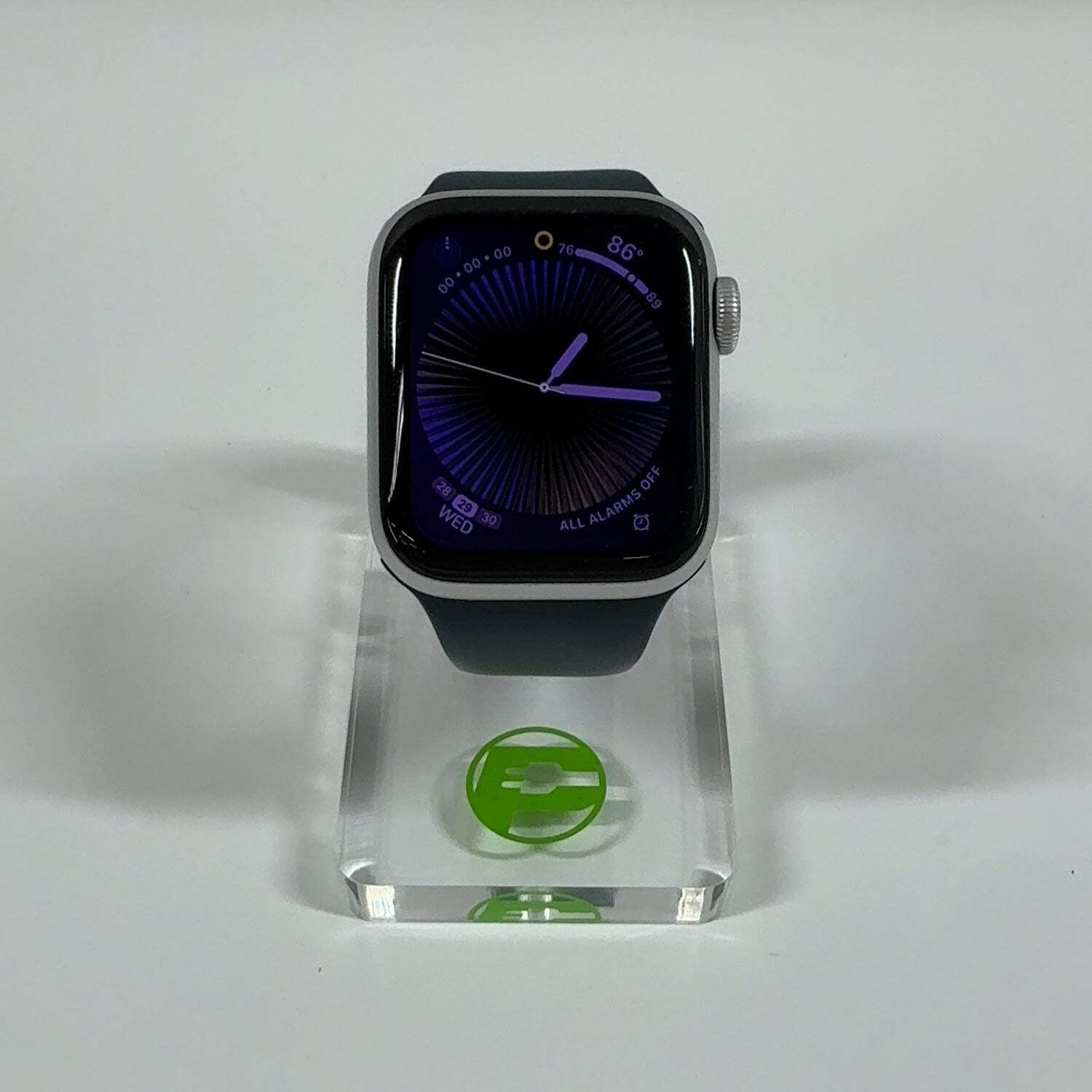 Unlocked Apple Watch SE 2nd Gen 40MM Silver Aluminum Blue Sport Band MRGH3LL/A