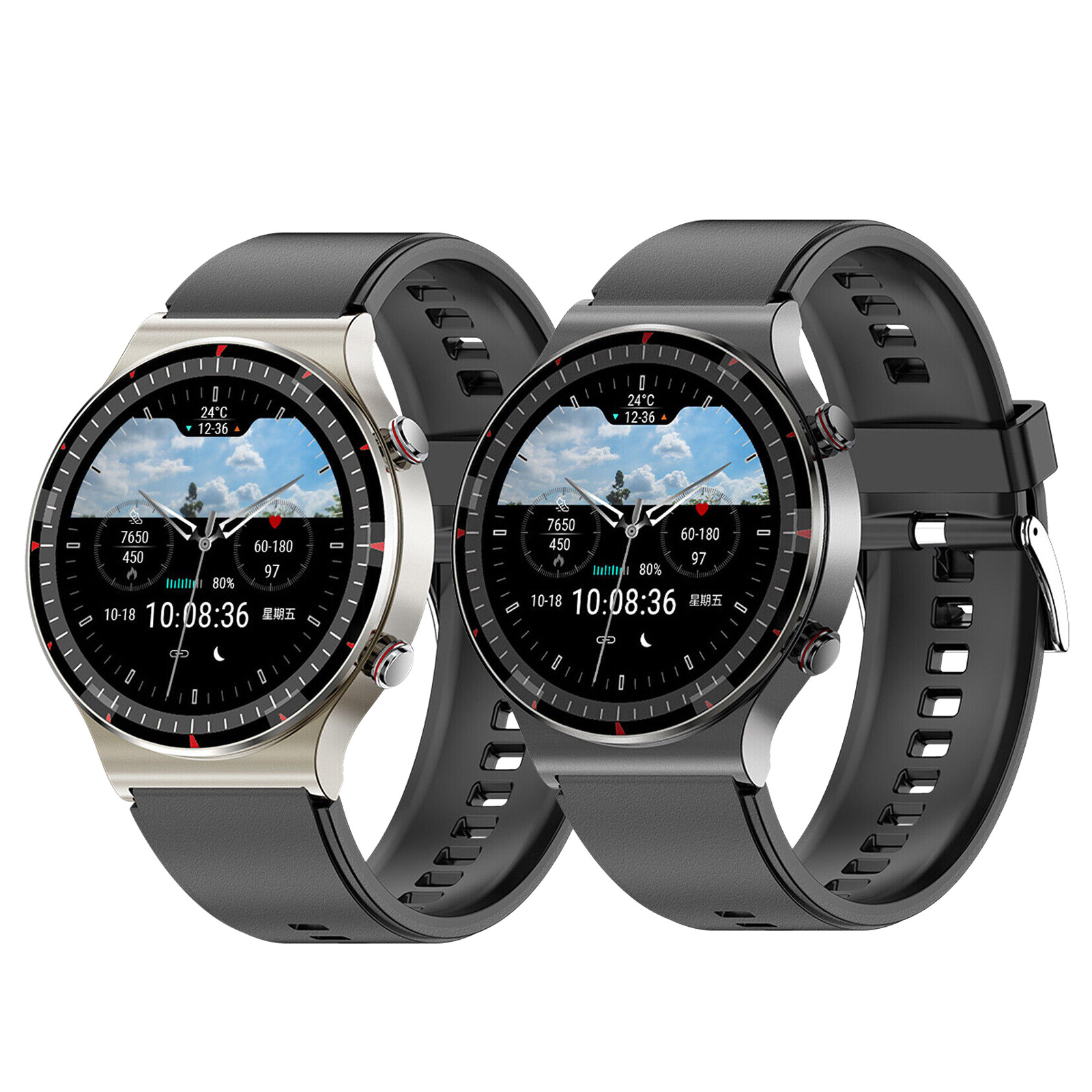 Smart Watch ECG Heart Rate Blood Oxygen Sleep Health Monitor Activity Tracker 1x