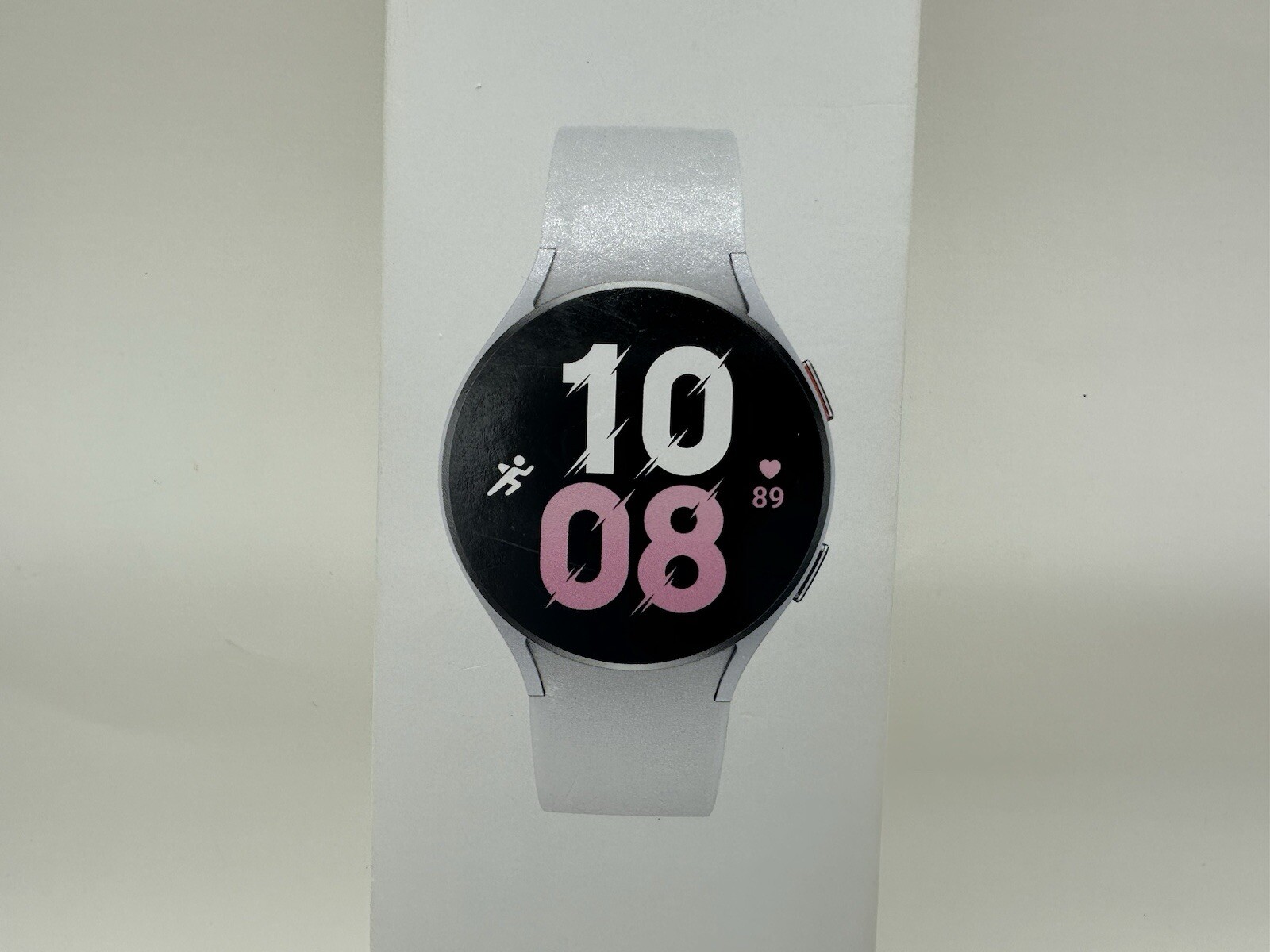 Samsung Galaxy Watch5 44mm Aluminum Case White Band Smartwatch WiFi GPS, Sealed
