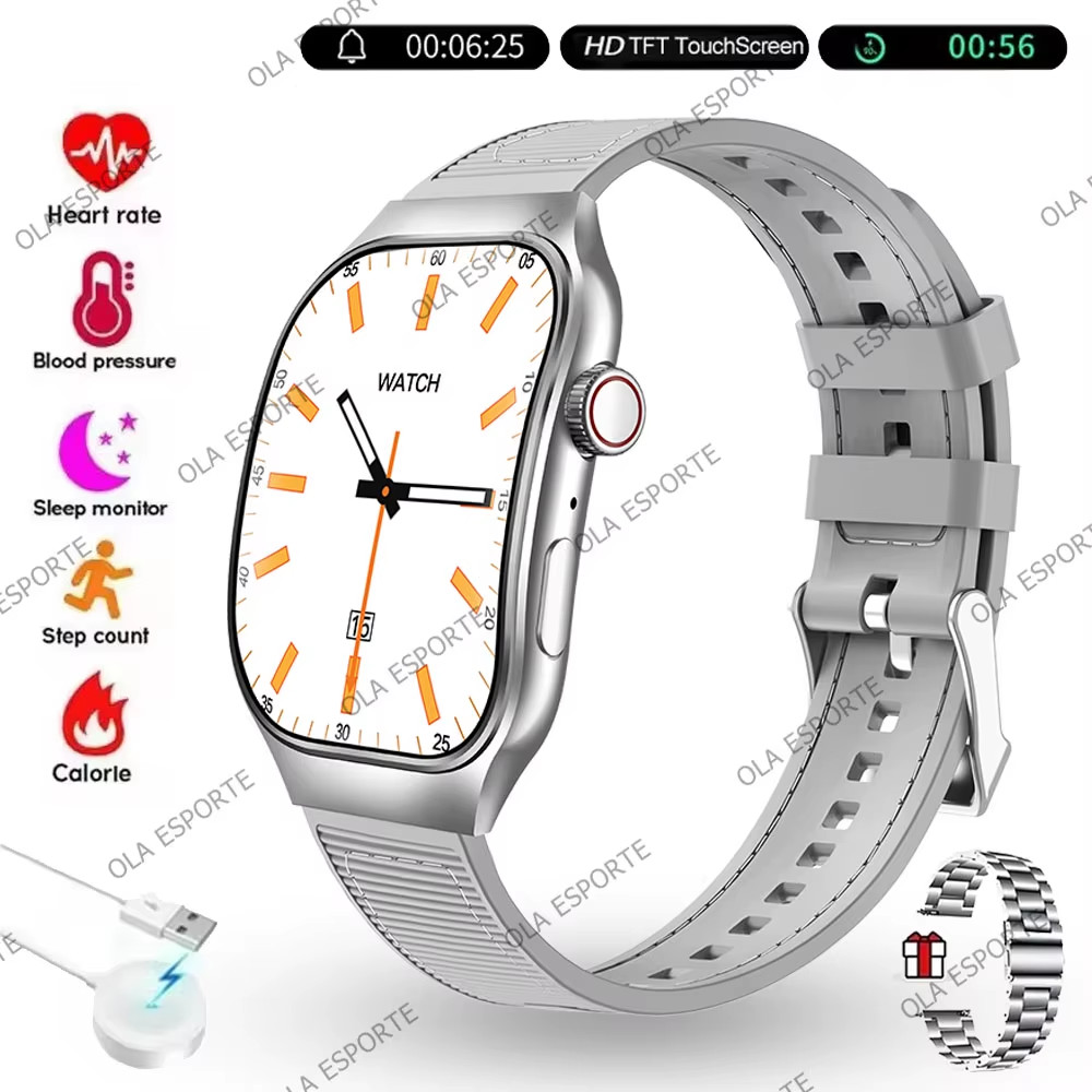 Bluetooth Smart Watch for Men with ECG/PPG Health Monitor and Curved Screen