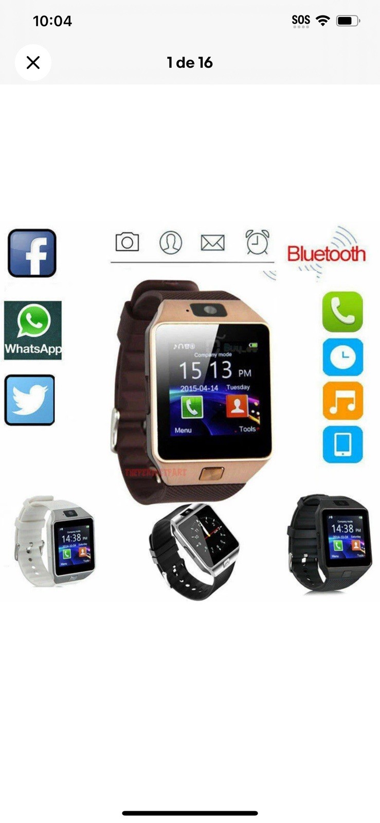 Bluetooth Smart Watch w/Camera Waterproof Phone Mate For Android Samsung iPhone