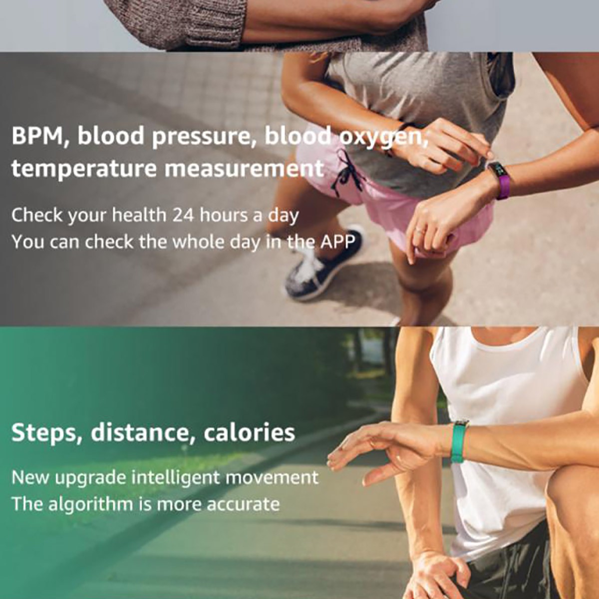 Smart Watch w/Heart Rate Oxygen Blood Pressure Fitness Tracker Activity Sport US
