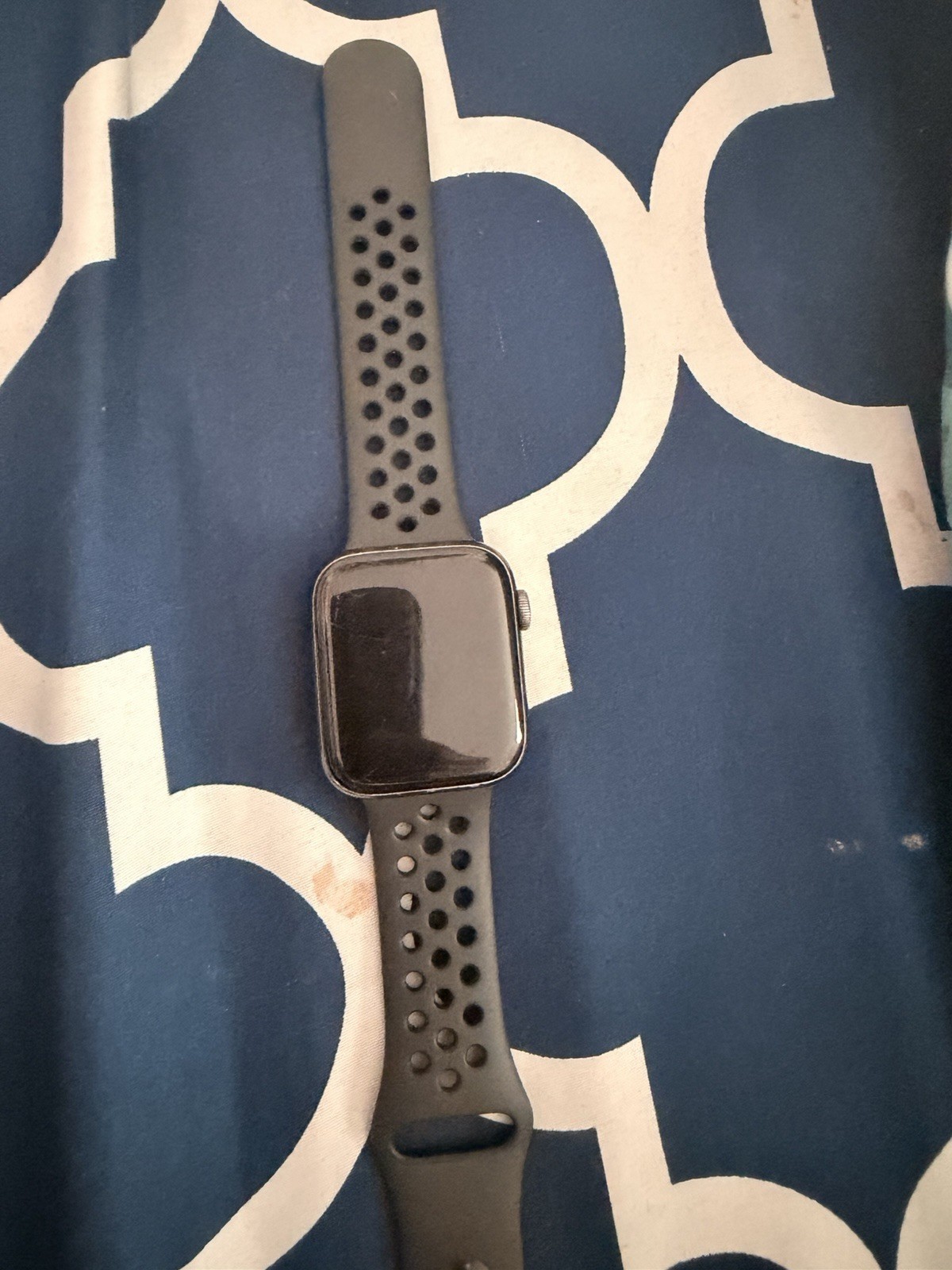 Apple Watch Series 6 44mm Blue Aluminum Case with Black Sport Band (A2292)