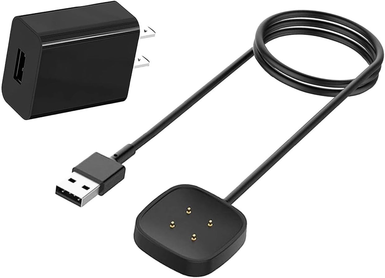 Versa 4 Charger Versa 3 Charging Cable Wall Plug Charger for Fitbit Smart Watch