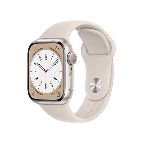 Apple Watch Series 8 [GPS 41mm] Smart Watch w/ Starlight Aluminum Case MNUF3LL/A