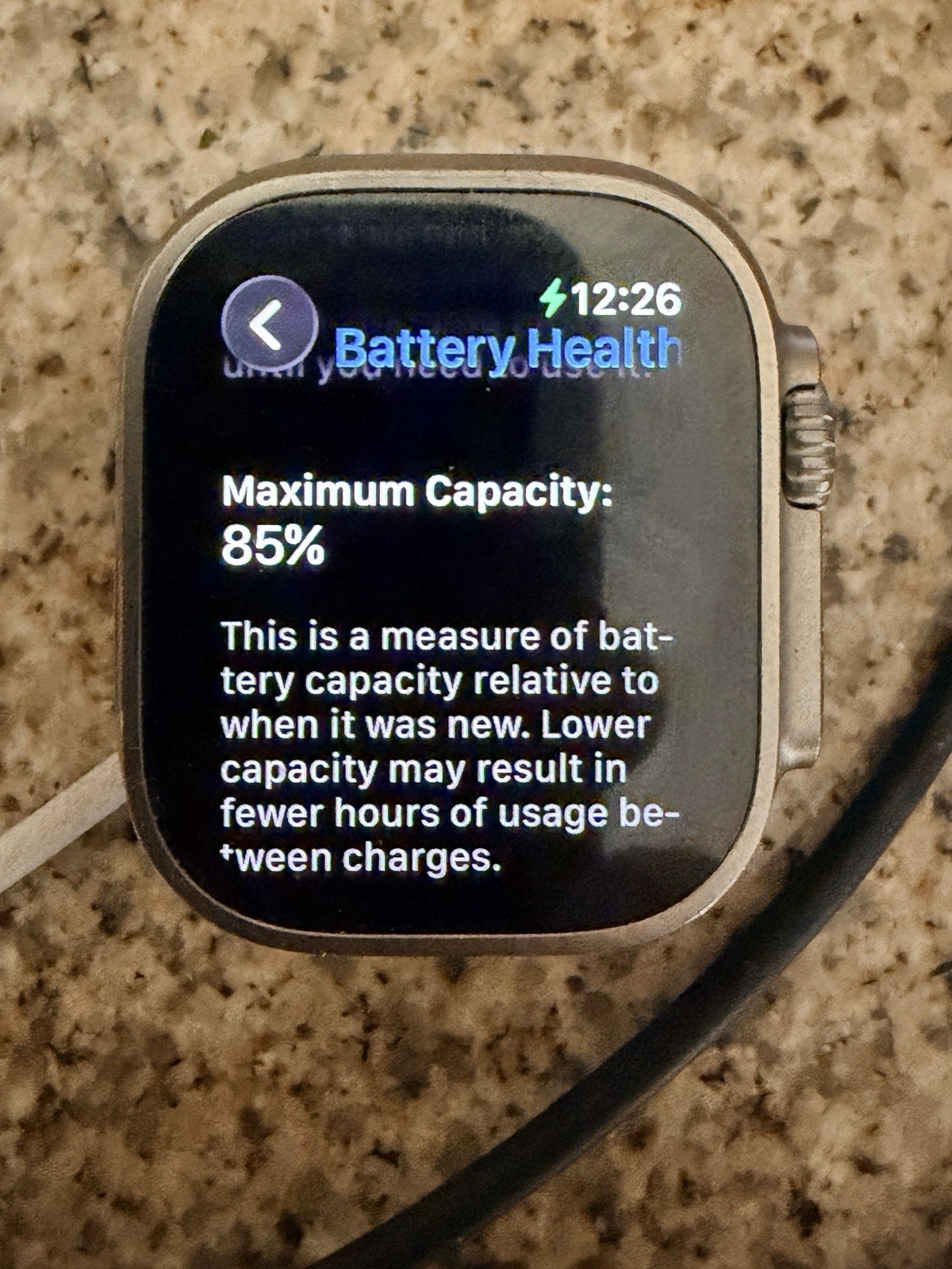 Apple Watch Ultra 1st Gen 49mm (Natural Titanium, Unlocked) – 85% battery health