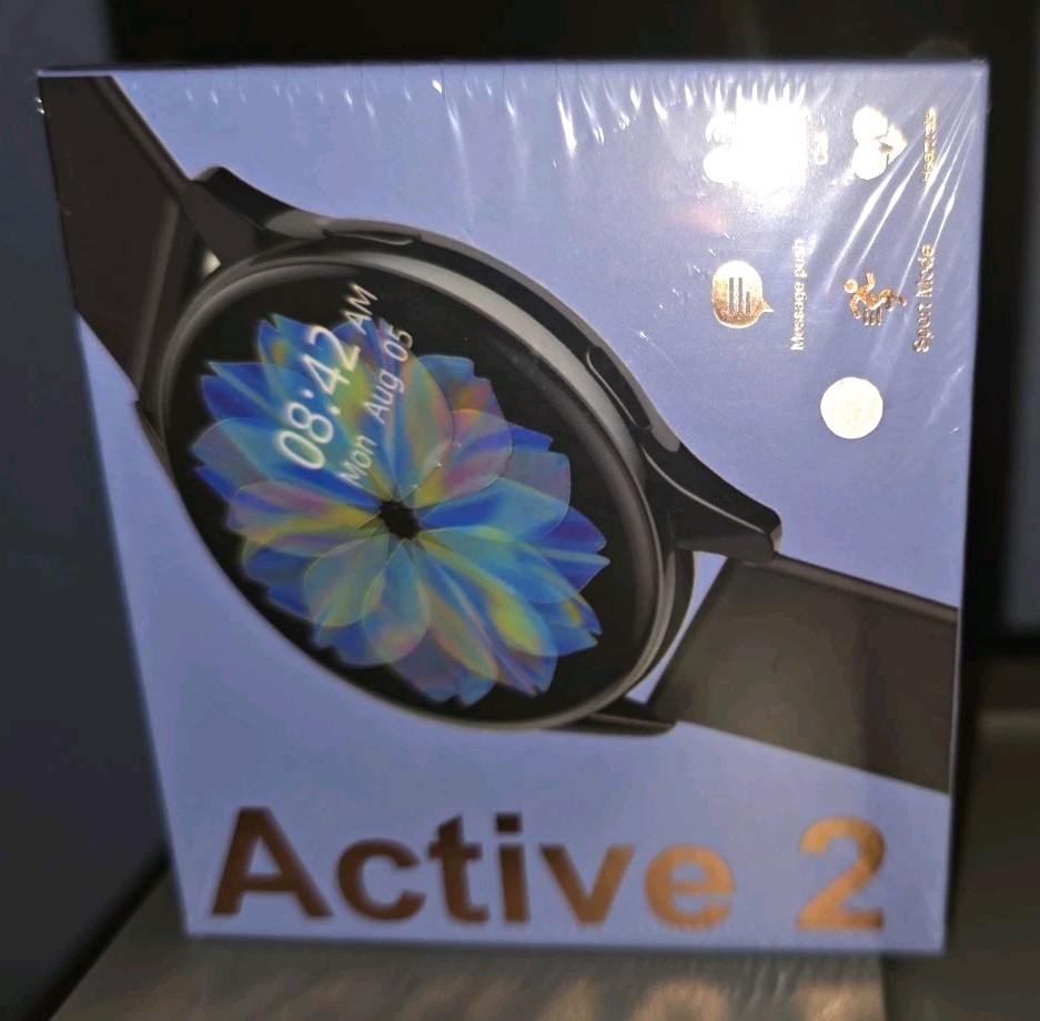 Active 2 Smartwatch Fitness Tracker Unlocked Black Silicone Band