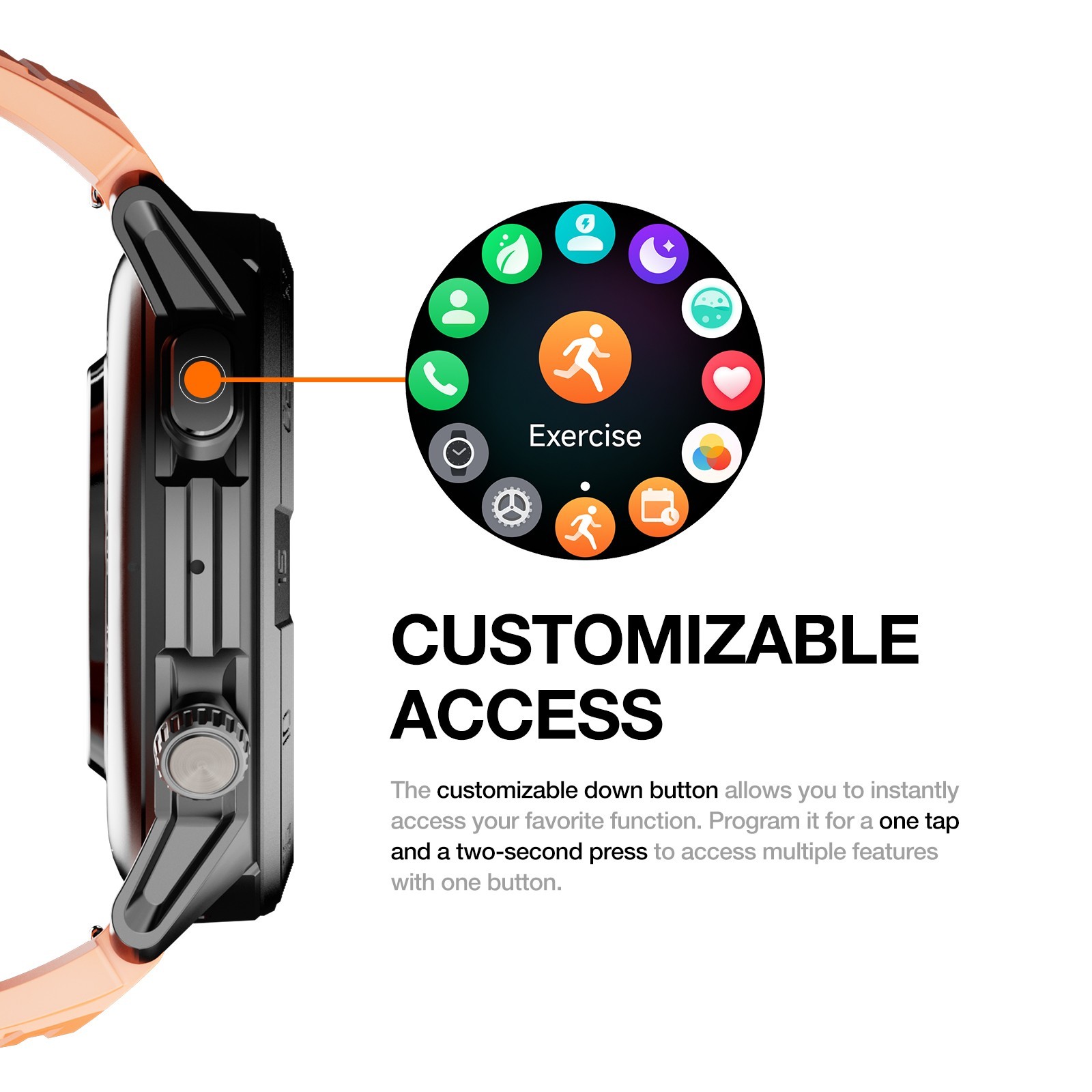AGM Legion/Legion Pro Rugged Smart Watch GPS 5ATM IP68 Waterproof Smartwatch