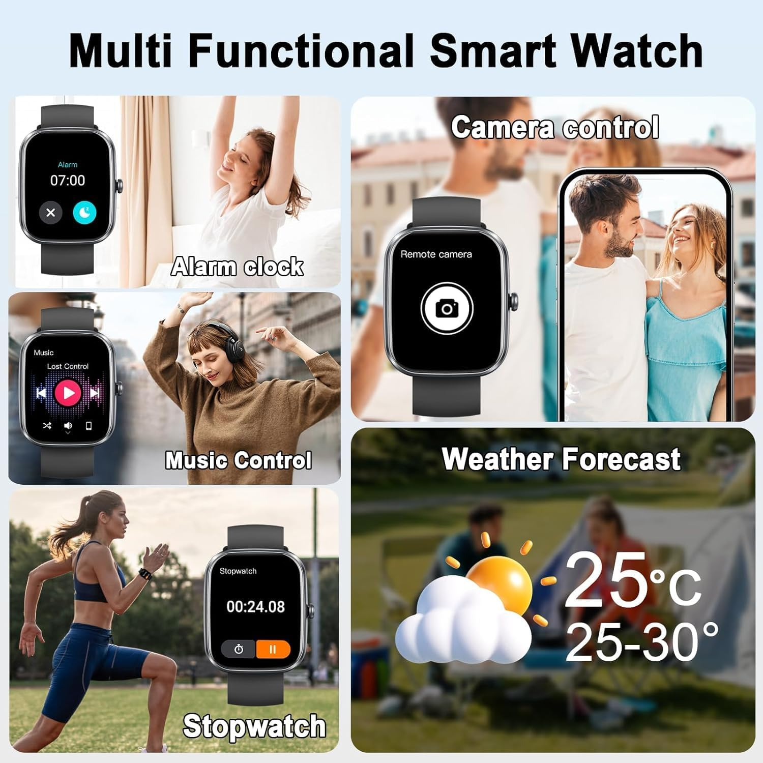 AI Smart Watch Men Women GPS WiFi Tracker Fitness Activity Waterproof Android Io