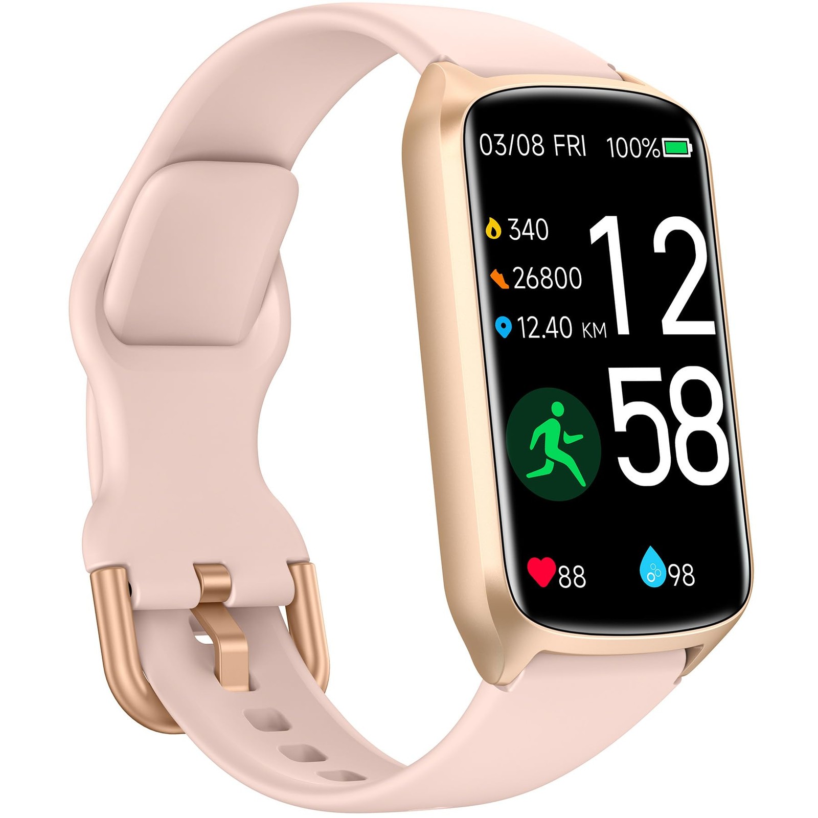 Health Fitness Tracker with 24/7 Heart Rate, Blood Oxygen, Blood Pressure, Sl…