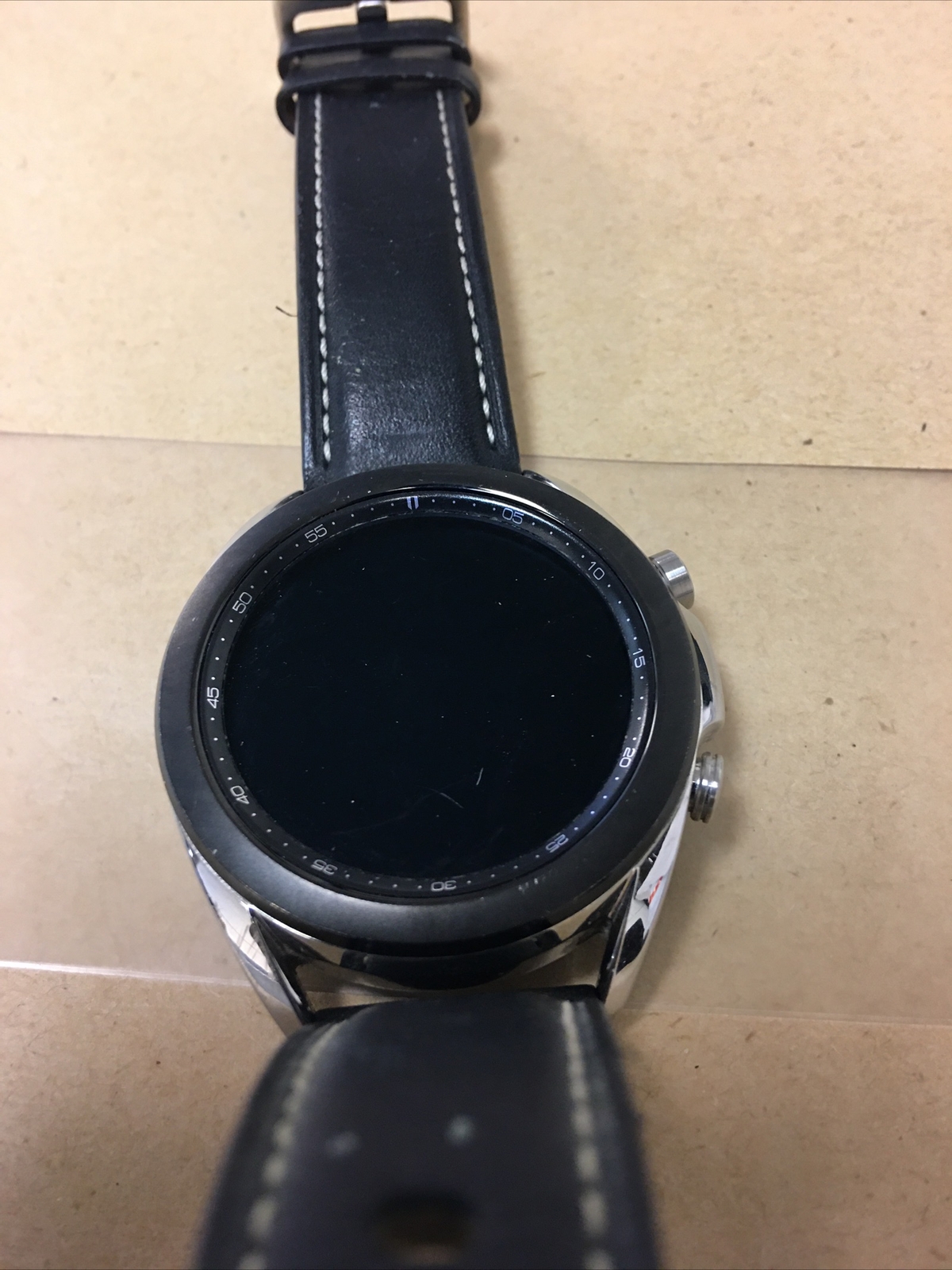 Samsung Galaxy Watch3 SM-R850 41mm Mystic Silver Stainless Steel Case with Black