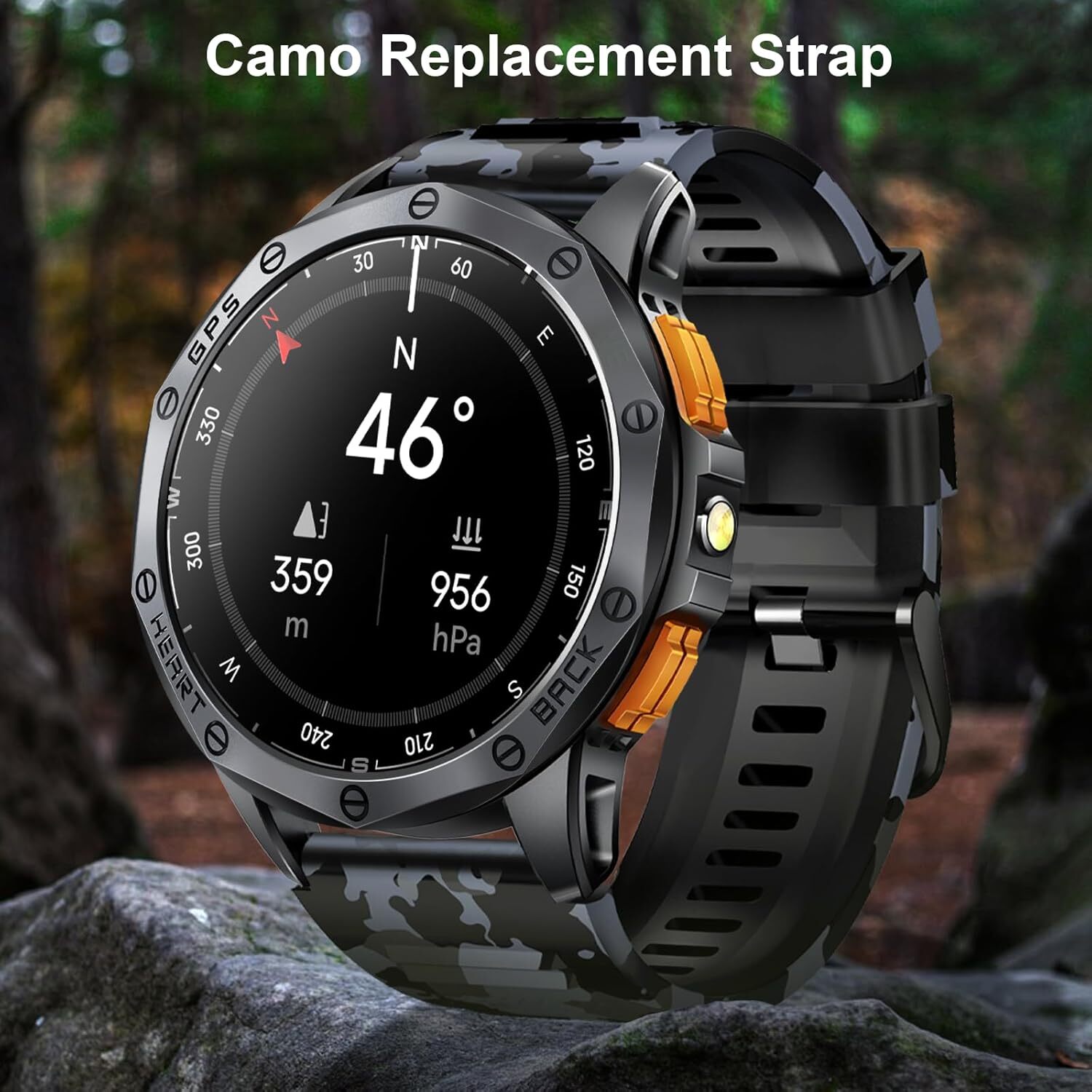 2025 Military Smart Watches (Answer/Make Calls),Built-in GPS With LED Flashlight