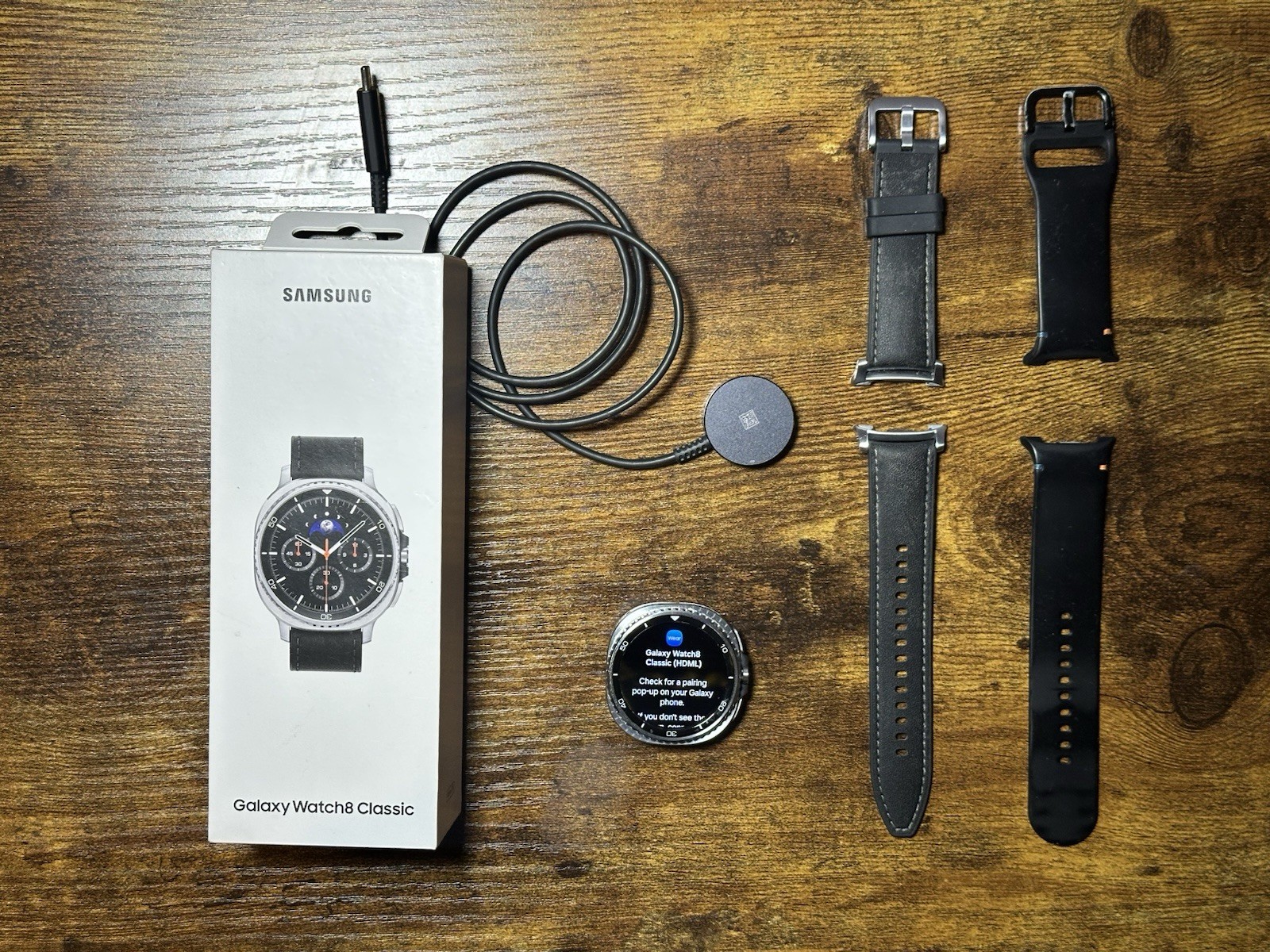 Samsung Galaxy Watch8 Classic (Silver) Smartwatch Bundle – 2 Bands Included AT&T