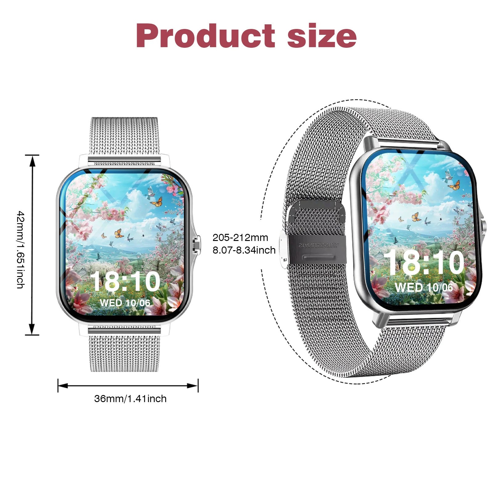 New Smartwatch phone answering/calling multi-sport mode message reminder view su