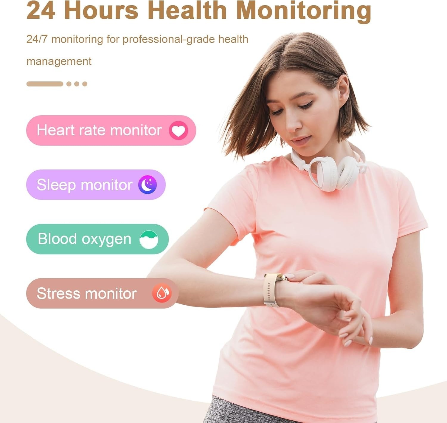 Reloj Inteligente Para iPhone Android De Mujer Smart Watch Pantalla Táct NEW US.