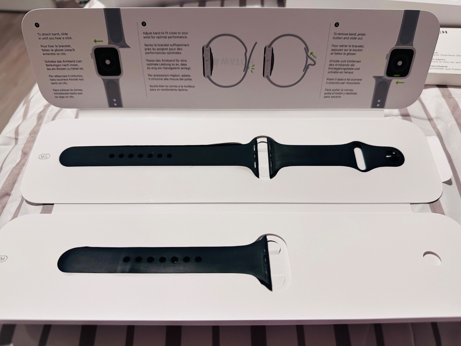 Apple Watch Series 5 44mm Space Gray Aluminum Case with Black Sport Band – S/M &