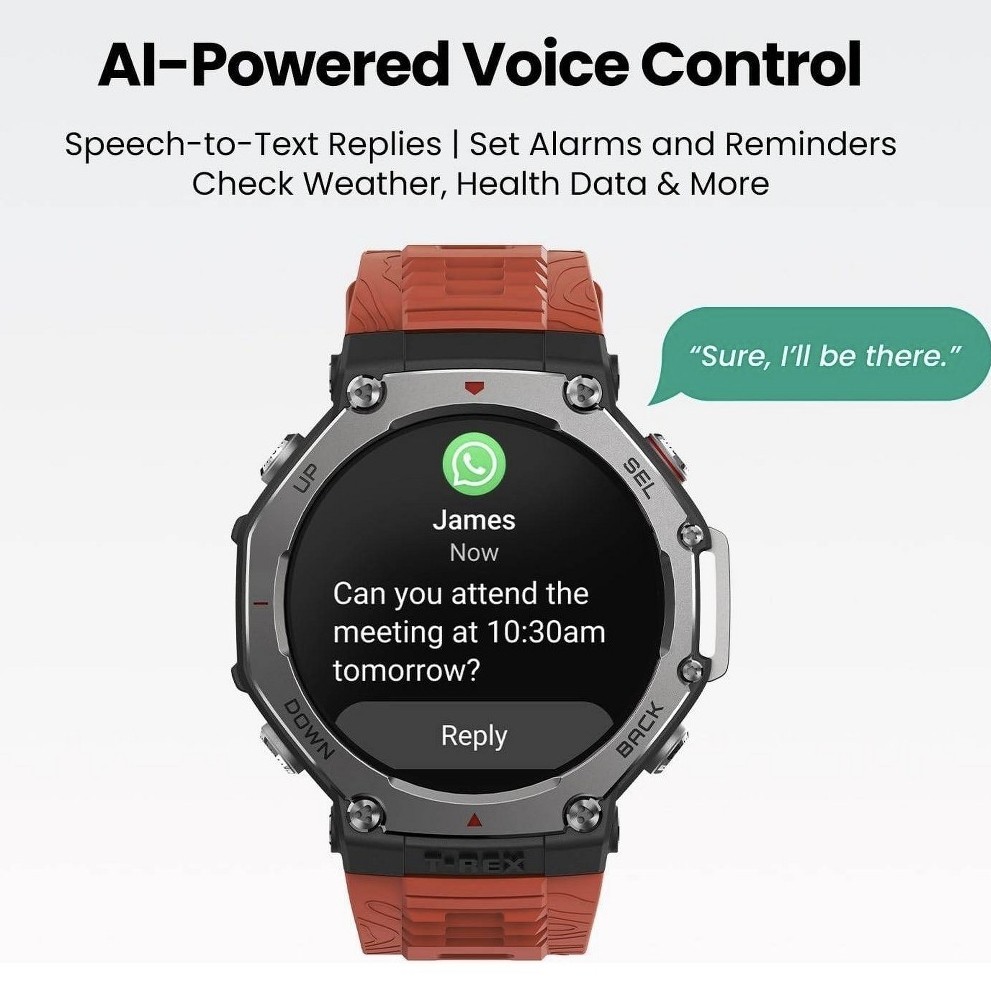 Amazfit T-Rex 3 – 48.5mm Fitness Smart Watch w/ Voice Control (Onyx) BRAND NEW
