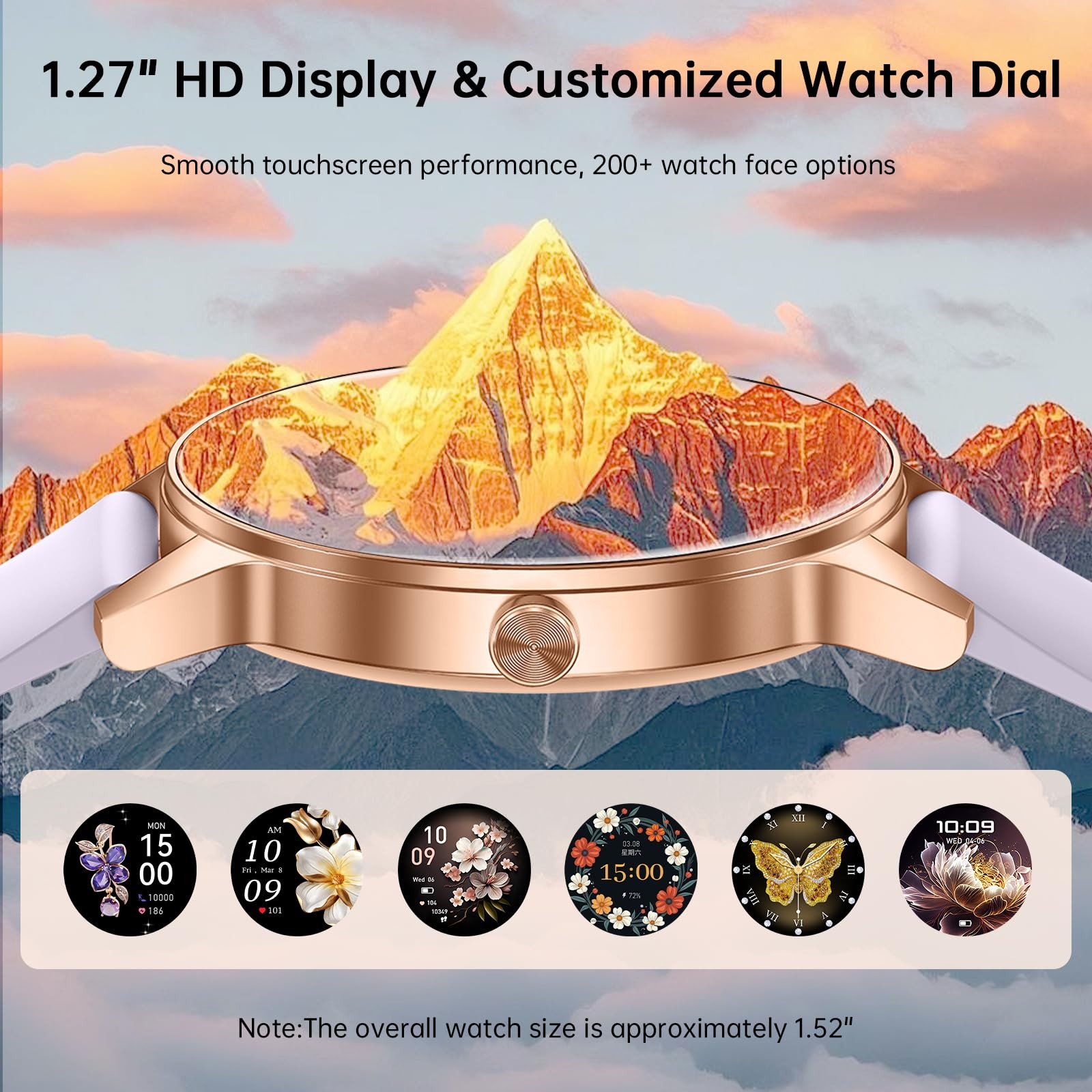 for (Answer/Make Calls), 1.27″ HD Screen Fitness Tracker with Heart Rate/Slee…