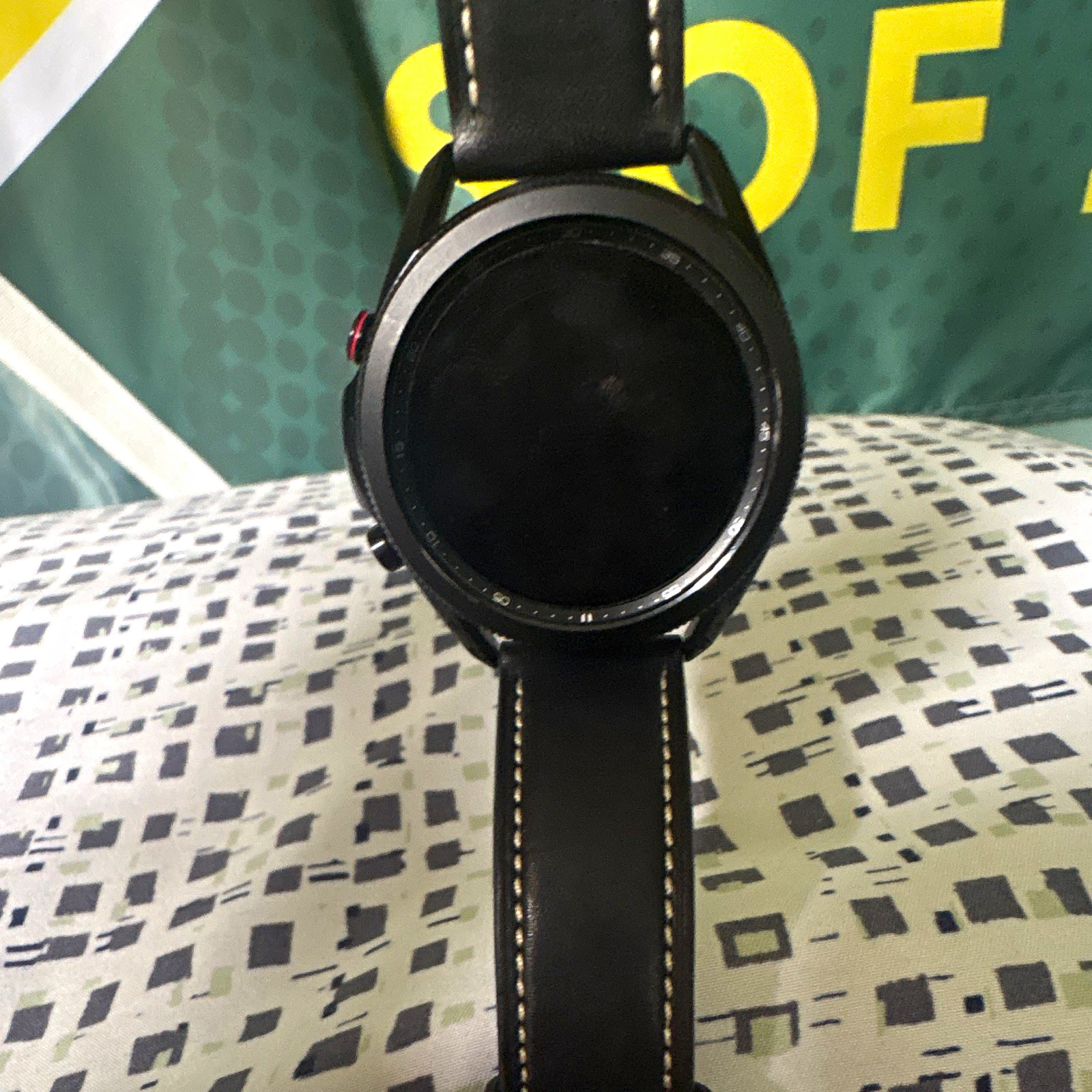 Samsung Gear S3 Frontier 46mm Black SS Leather Band Water-Resistant 4GB