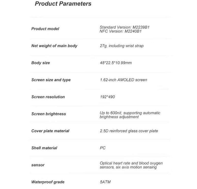 Xiaomi Smart Band 8 Heart Rate Blood Pressure Fitness Tracker Watch Bracelet APP