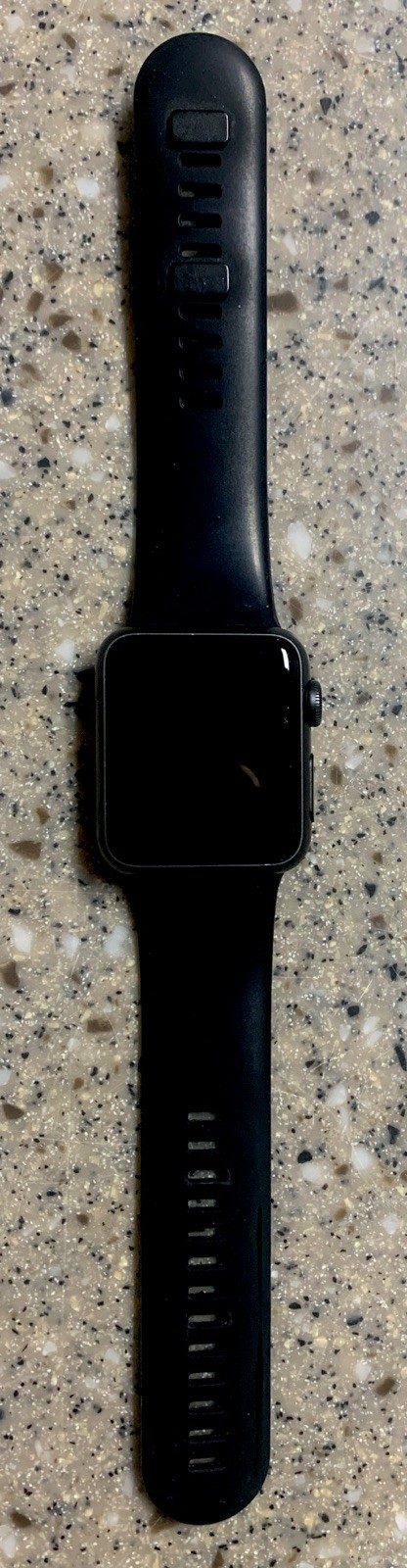 Apple Watch 7000 Series 38mm Aluminum Grey with Black Band Parts Only