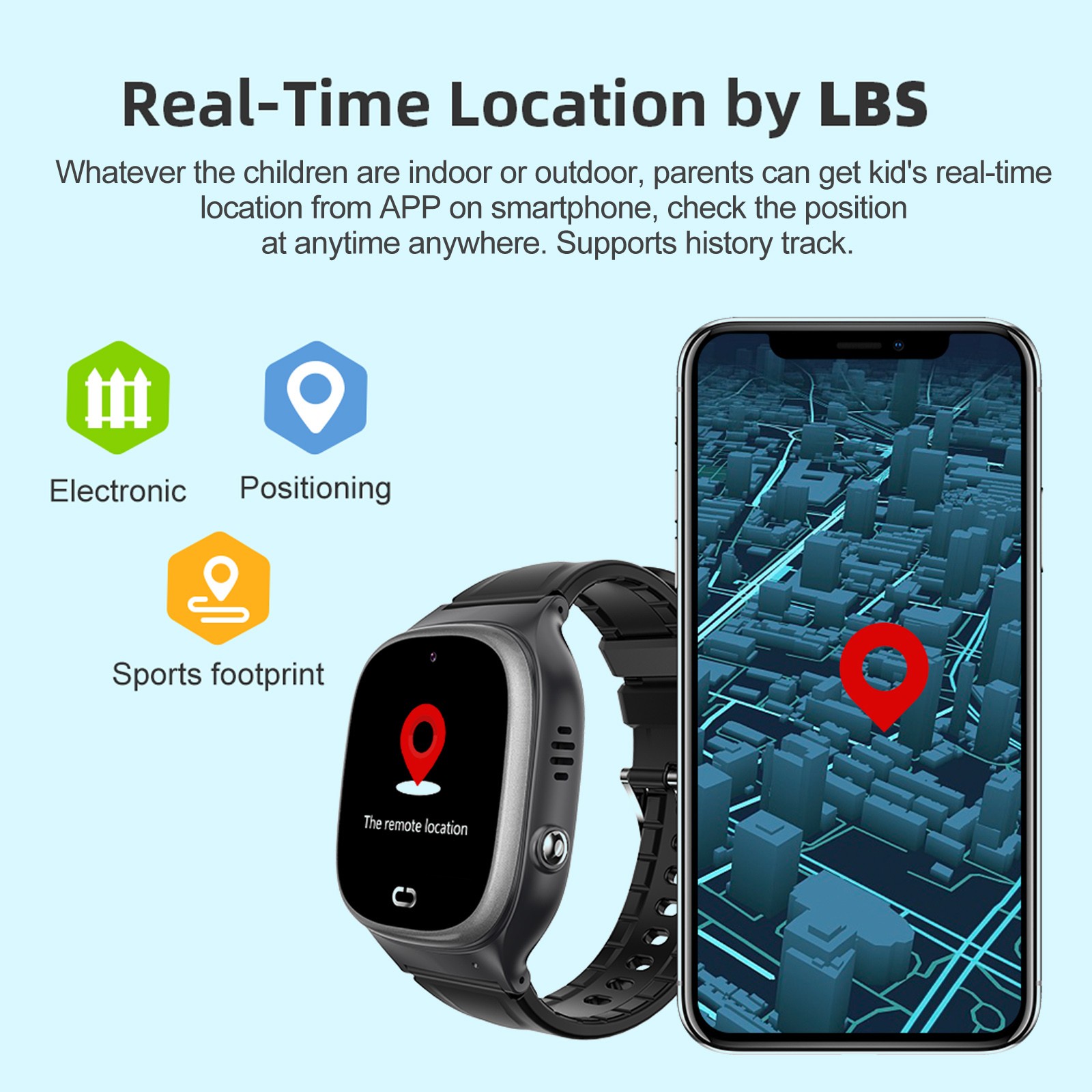 TD-45 2G Kids Smart Phone Watch Children Smartwatch SOS Call Voice Chat GUVF