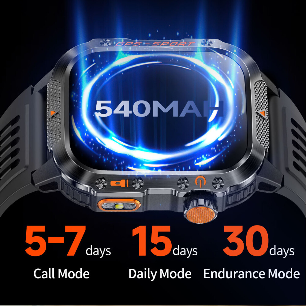 Military Smart Watch For Men (Answer/Make Calls) Rugged Sport Fitness Smartwatch