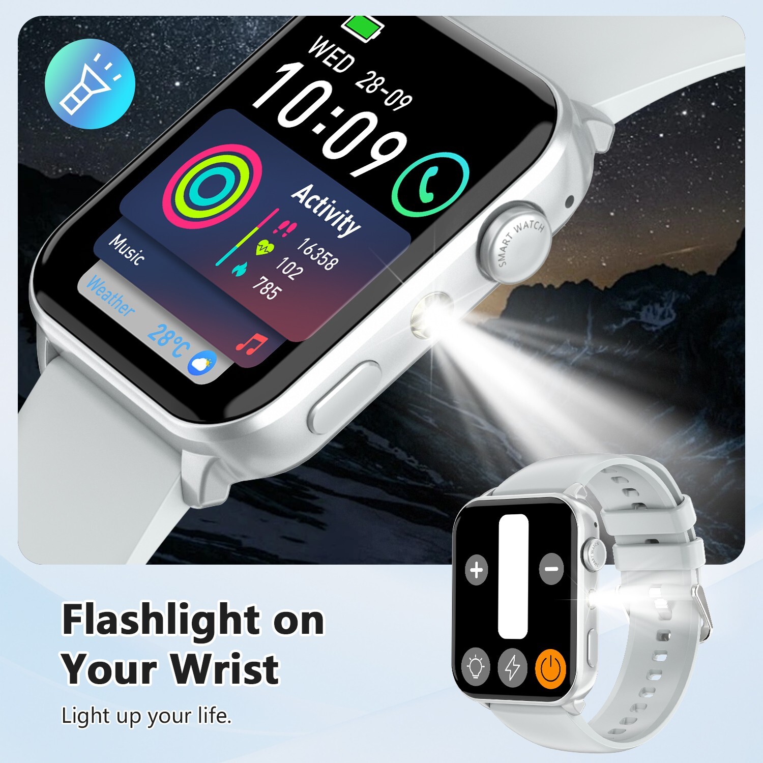 Smart Watch Heart Rate Blood Pressure Fitness Tracker for Men Women Android IOS