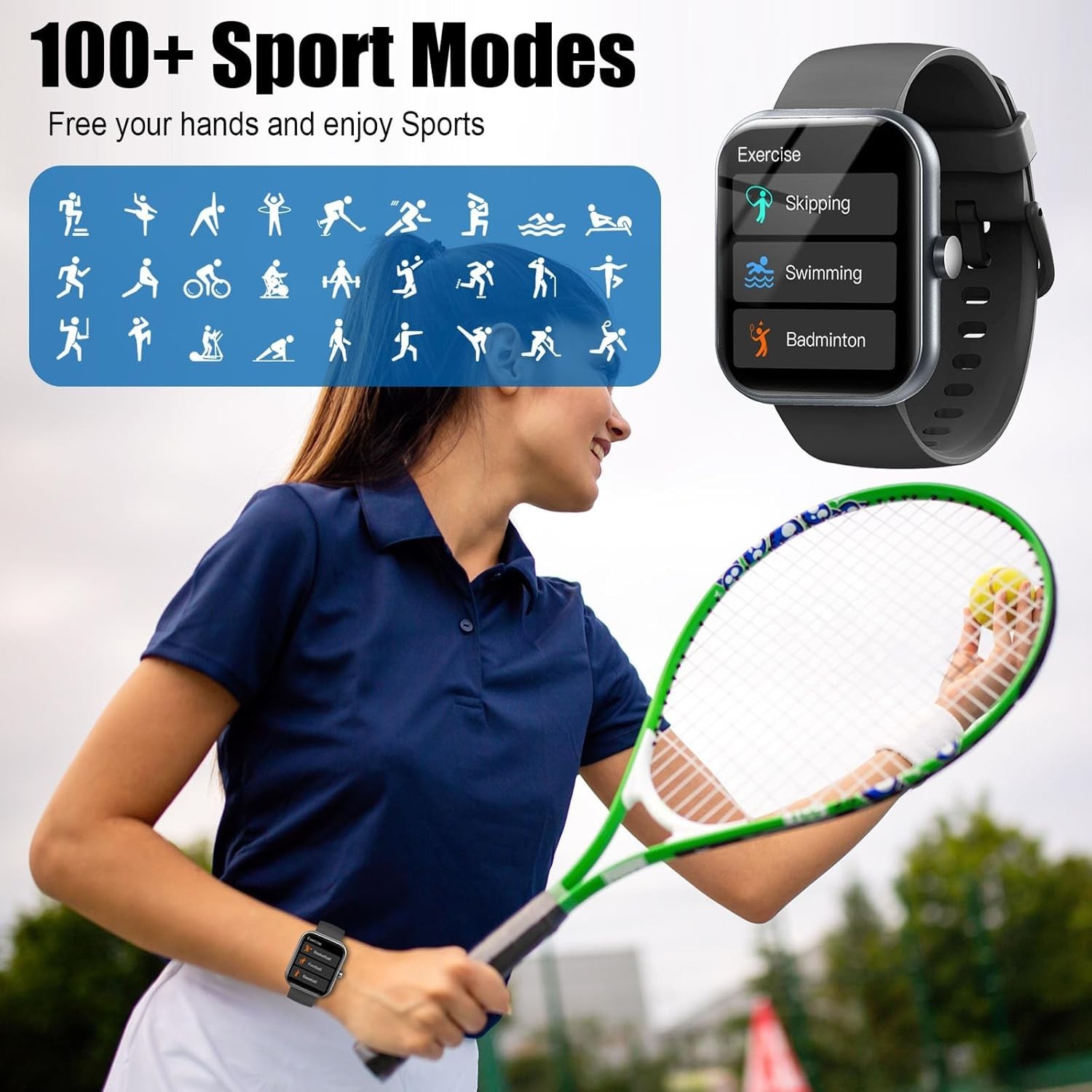 2026 Smart Watch For Men/Women, Waterproof Smartwatch Bluetooth iPhone Samsung