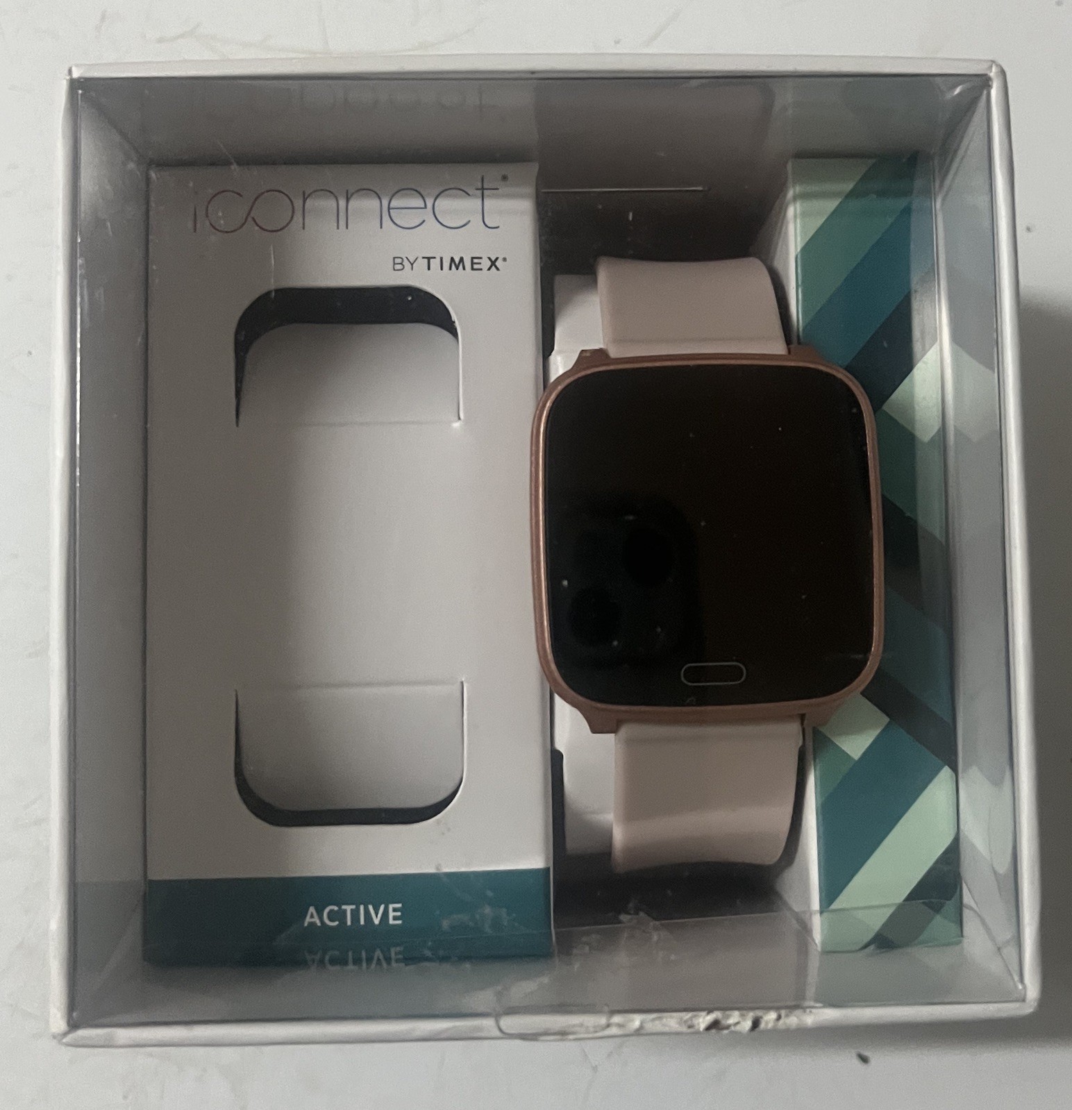 iConnect by Timex Active Pink Resin Band Smartwatch TW5M34400