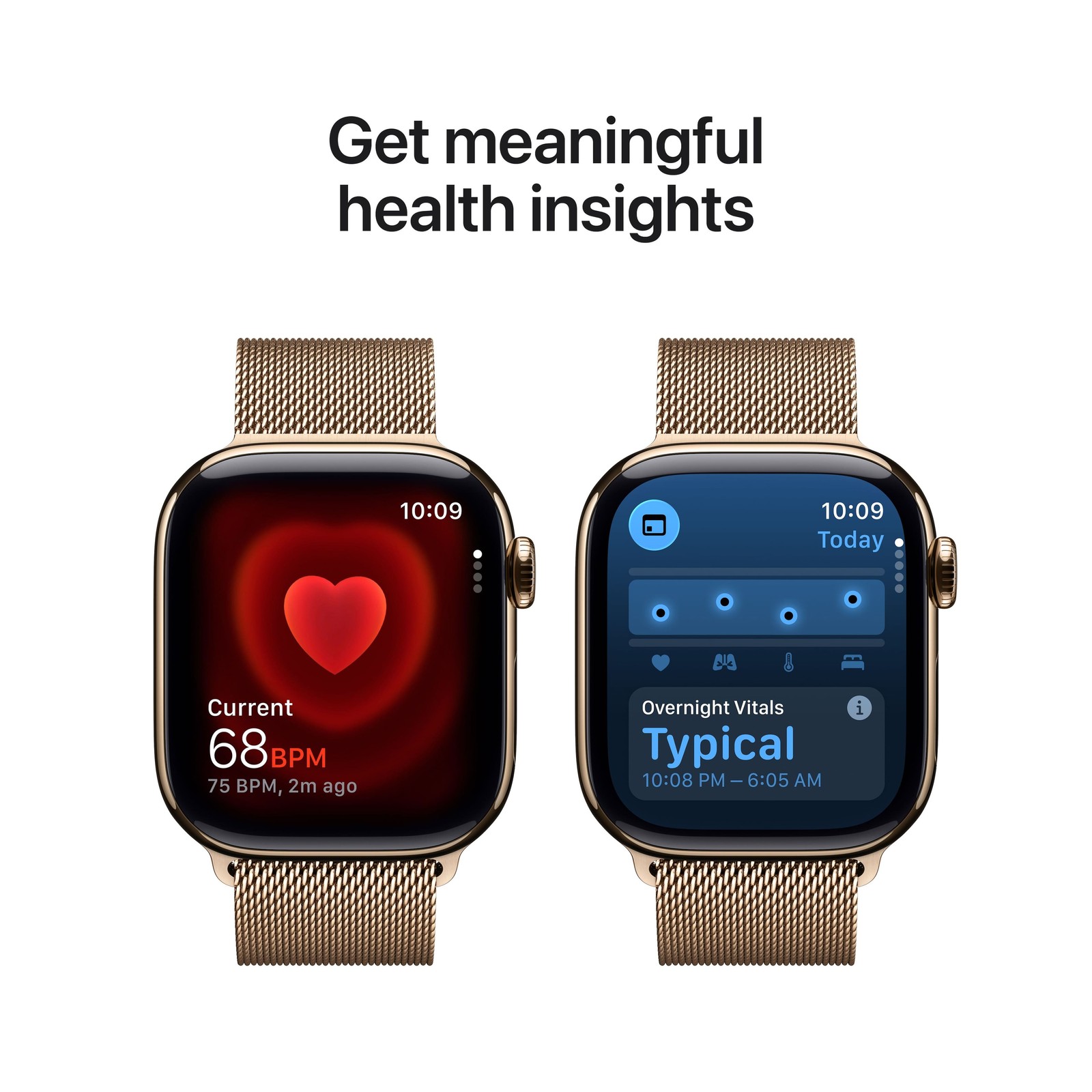 Apple Watch Gen 11 Series 11 Cell 42mm Gold Titanium – Gold Milanese Loop
