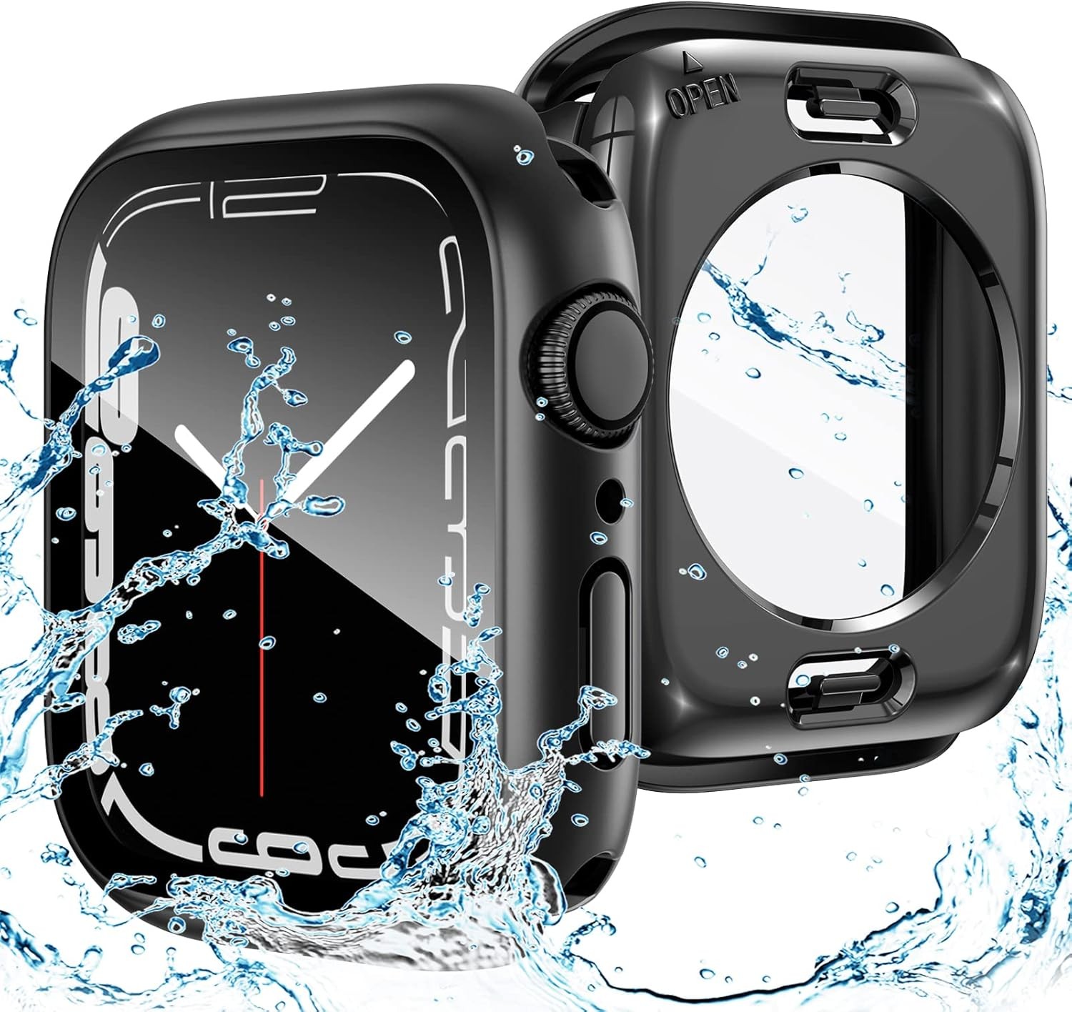 2 in 1 Waterproof Case for Apple Watch Series 6/5/4, SE 44mm, 360 Protective Bum
