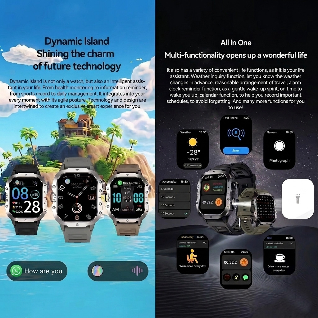 2025 Military Smart Watch GPS Bluetooth Call Fitness Tracker for Android iOS