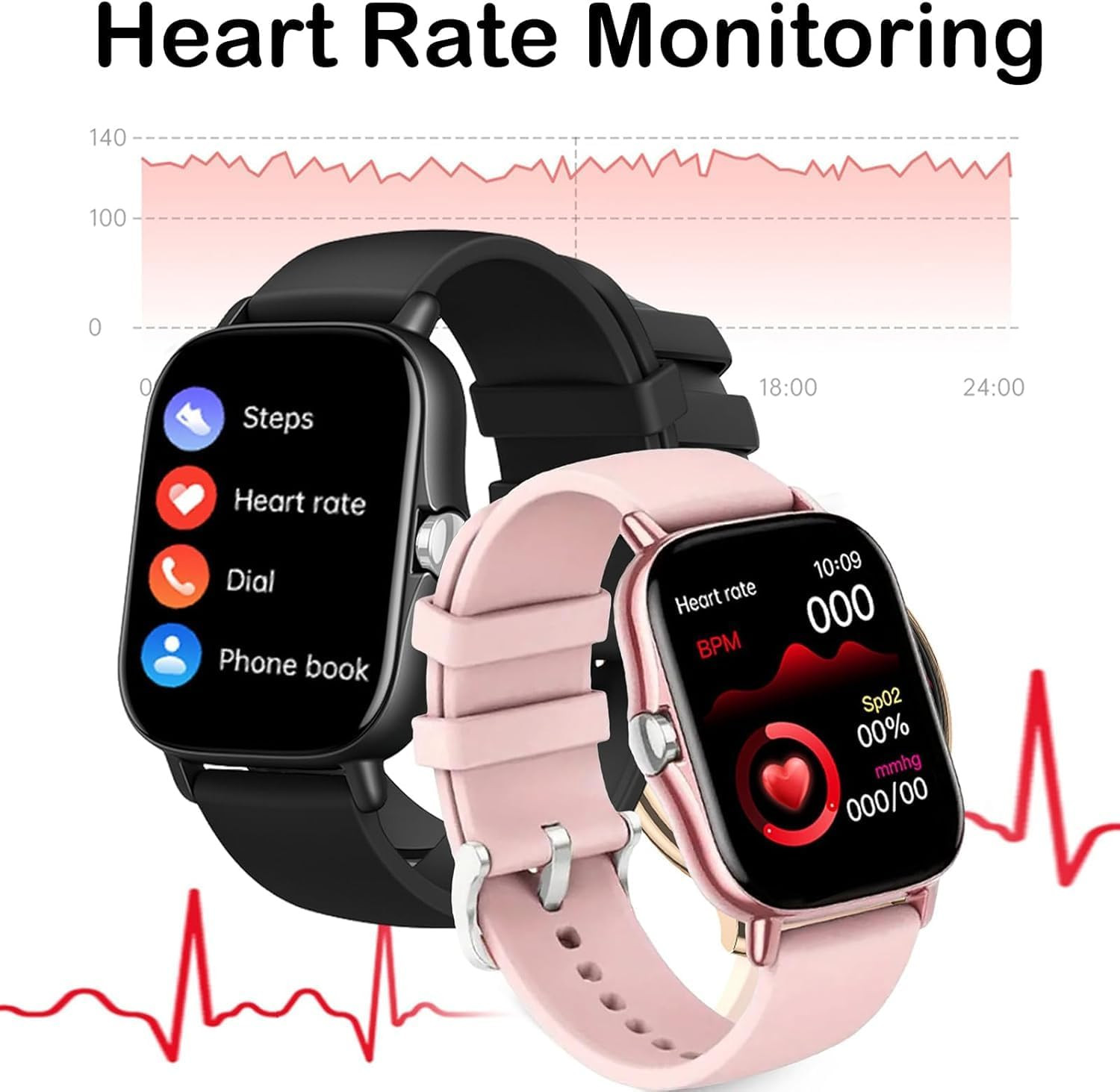 Smart Watch, 1.83″ Upgraded Full Touchscreen Smart Watch for Android Iphones wit